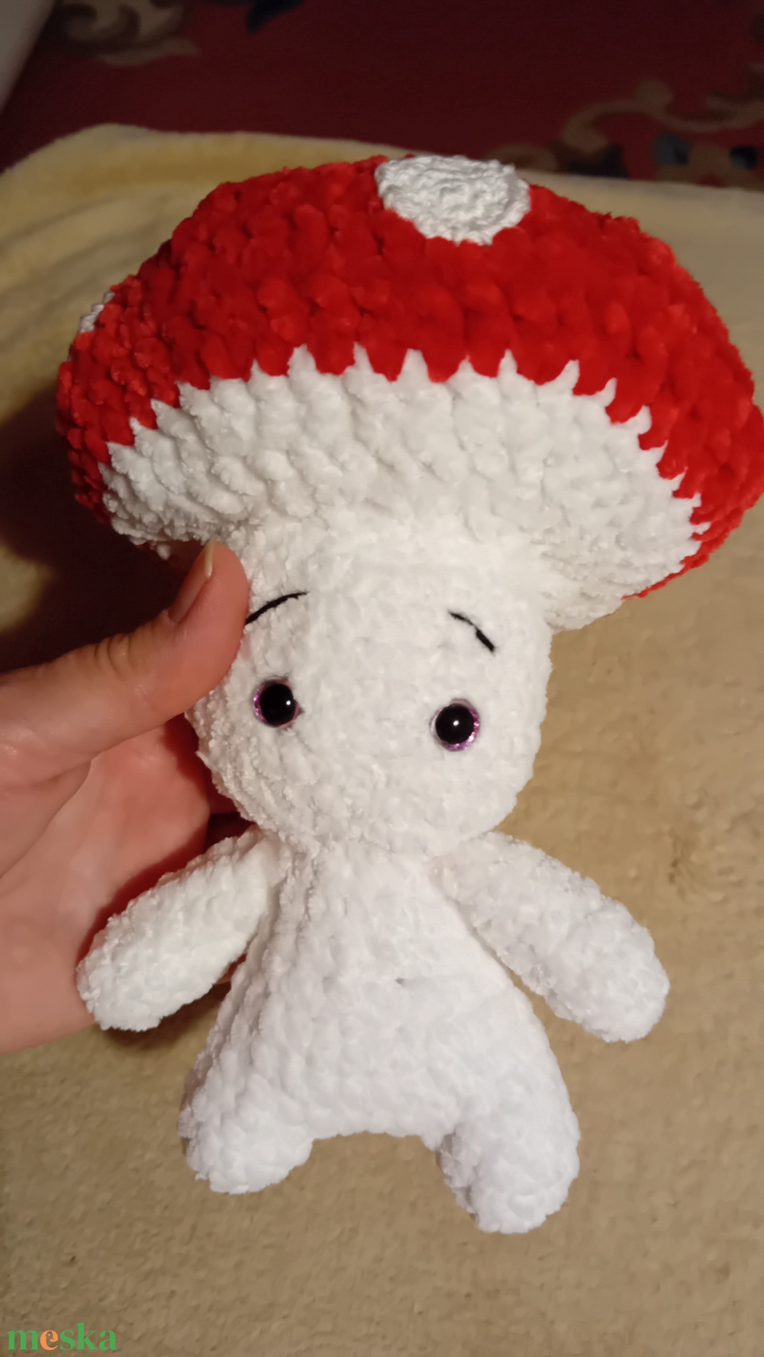 Piros kalapos gomba - játék & sport - plüssállat & játékfigura - más figura - Meska.hu