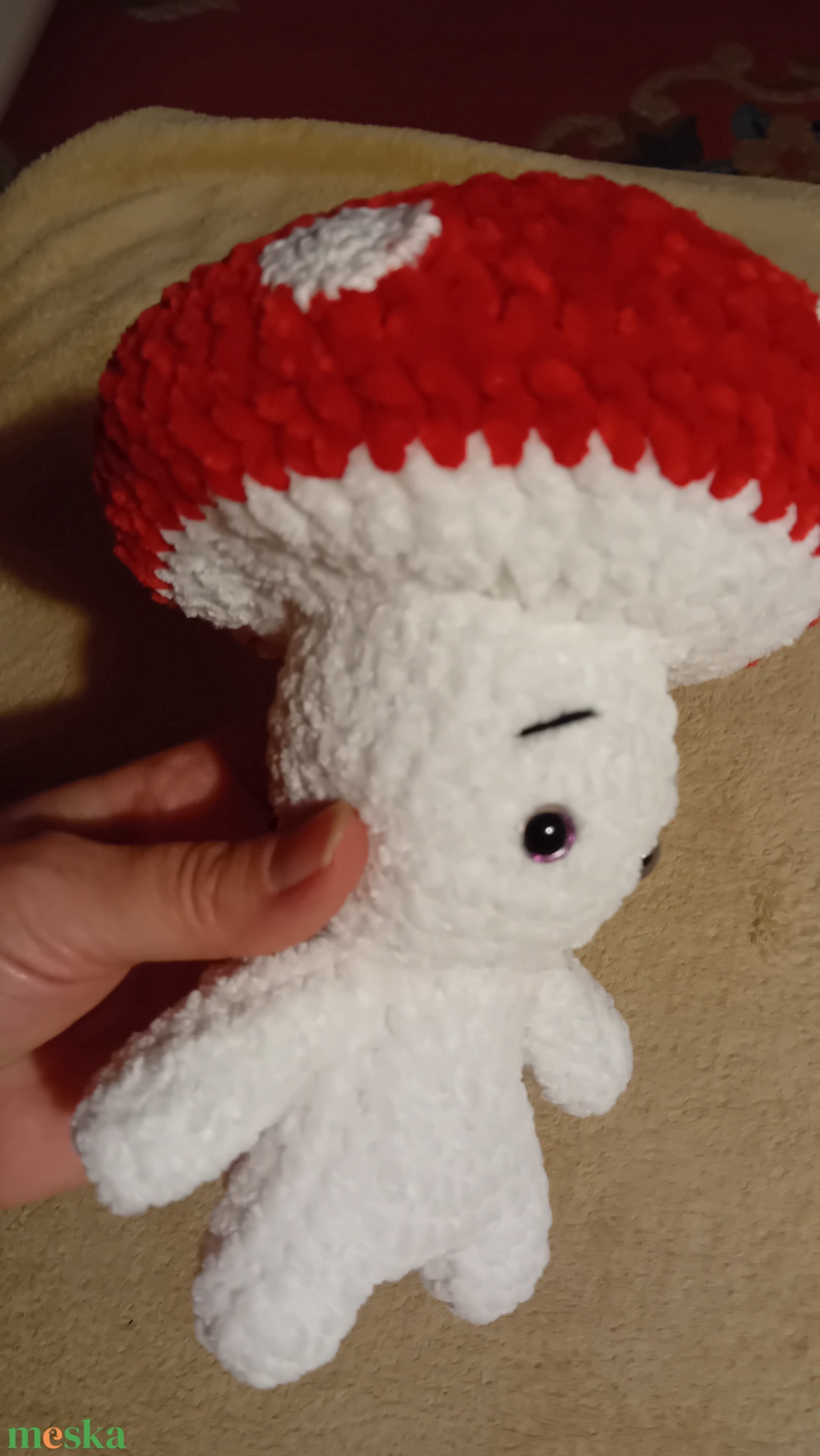 Piros kalapos gomba - játék & sport - plüssállat & játékfigura - más figura - Meska.hu