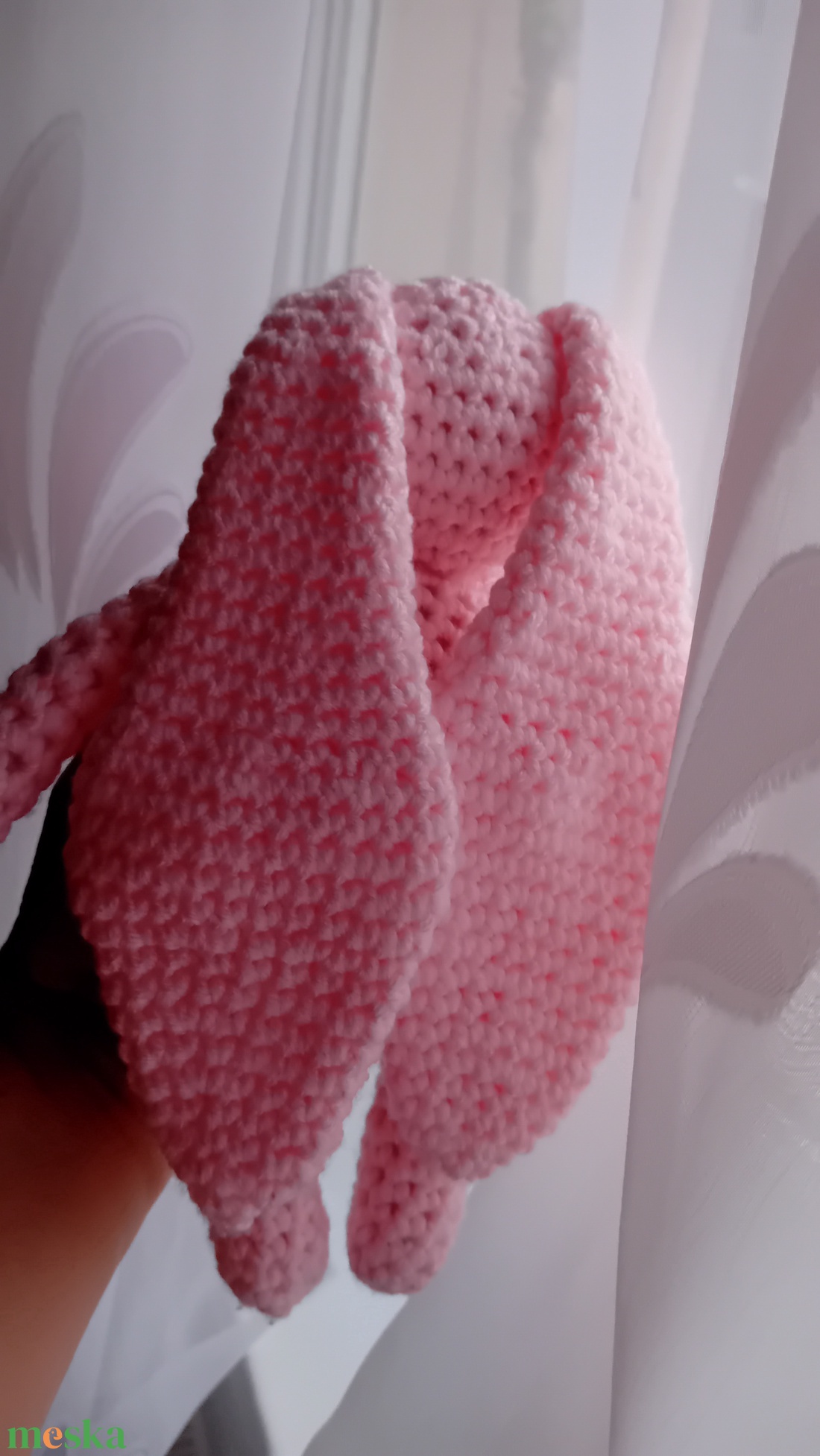 Rózsaszín hosszú fülű nyuszi - játék & sport - plüssállat & játékfigura - nyuszi - Meska.hu