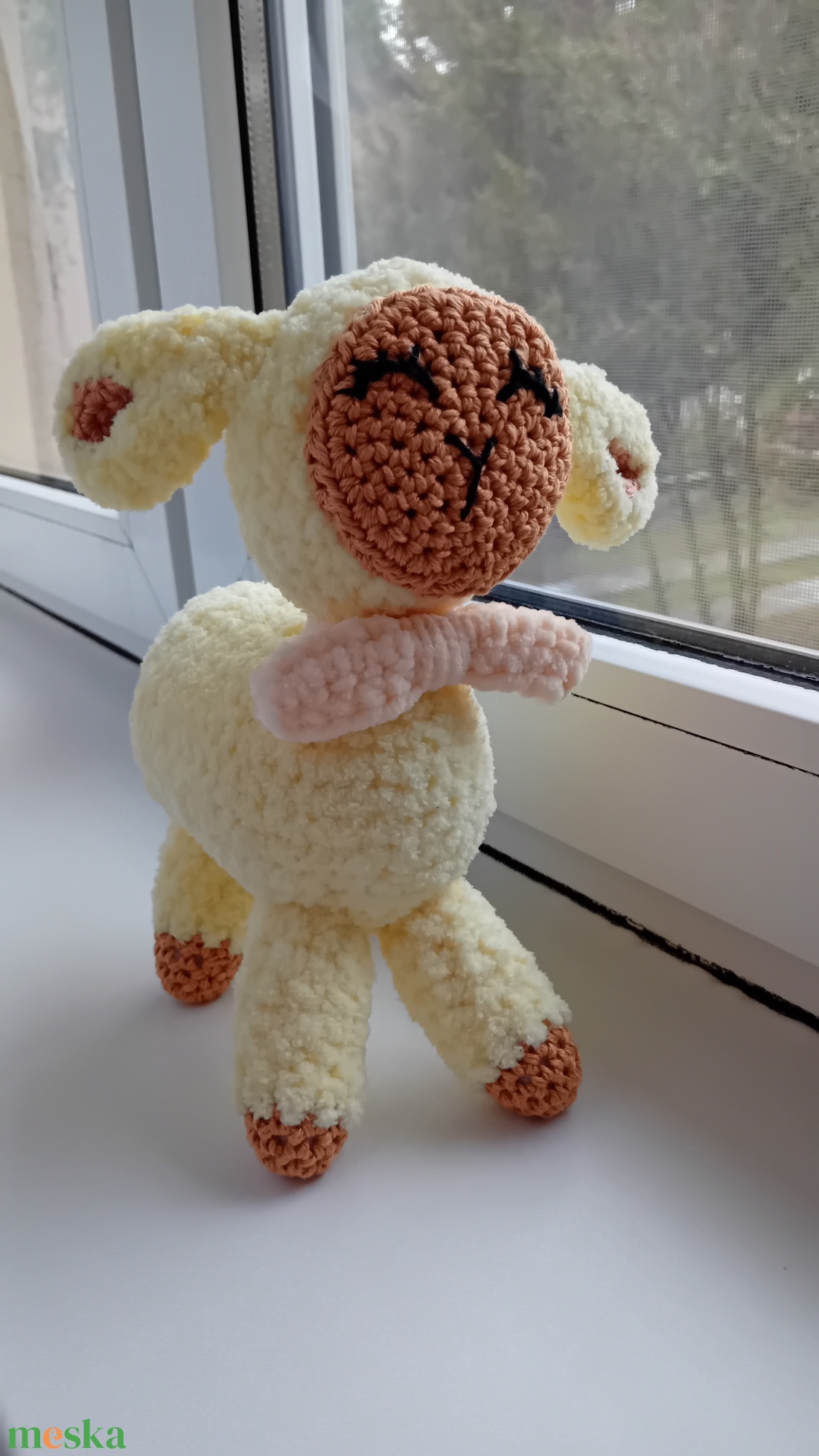 Sárga plüss bárány - játék & sport - plüssállat & játékfigura - plüss bárány - Meska.hu