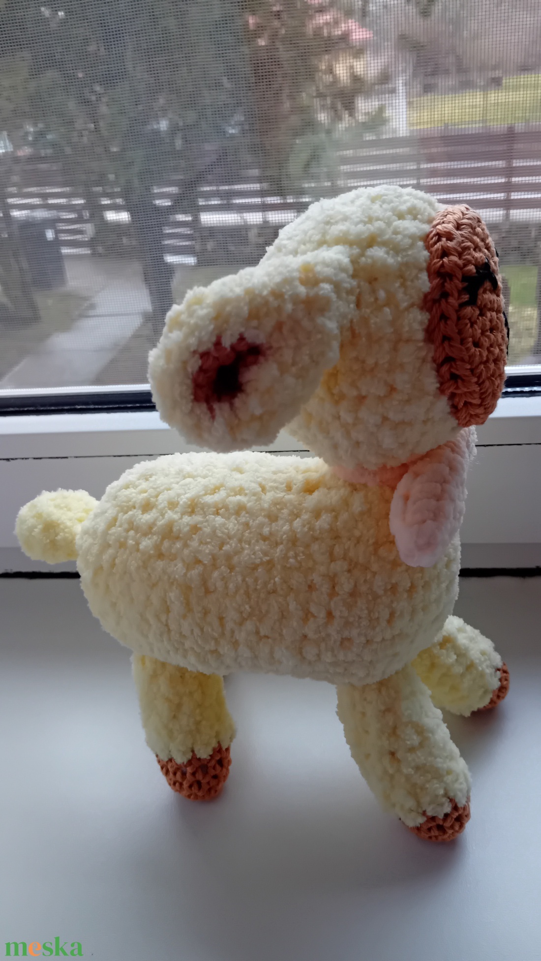 Sárga plüss bárány - játék & sport - plüssállat & játékfigura - plüss bárány - Meska.hu