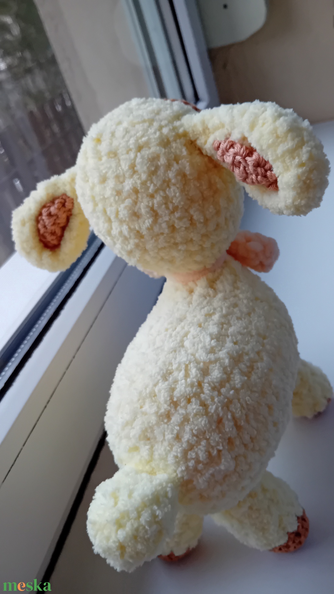 Sárga plüss bárány - játék & sport - plüssállat & játékfigura - plüss bárány - Meska.hu