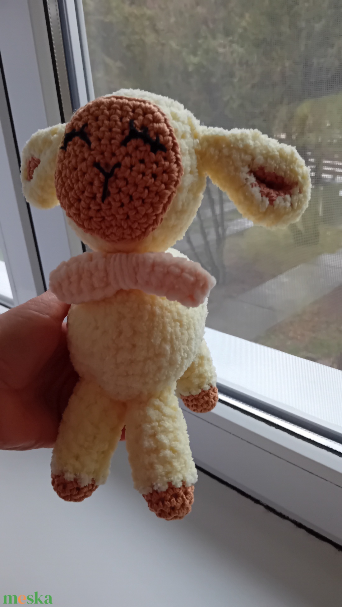 Sárga plüss bárány - játék & sport - plüssállat & játékfigura - plüss bárány - Meska.hu