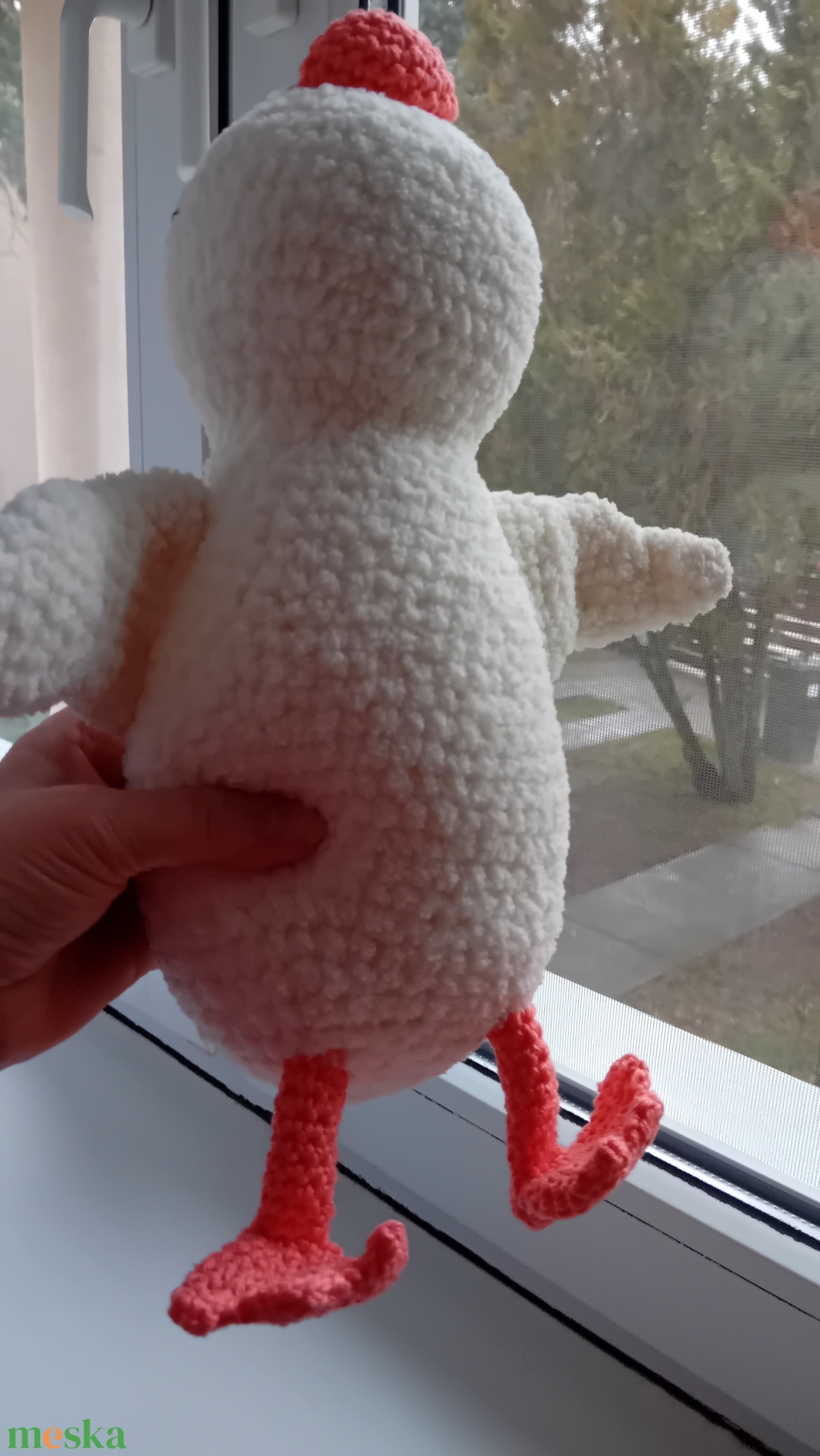 Fehér horgolt kacsa - játék & sport - plüssállat & játékfigura - más figura - Meska.hu