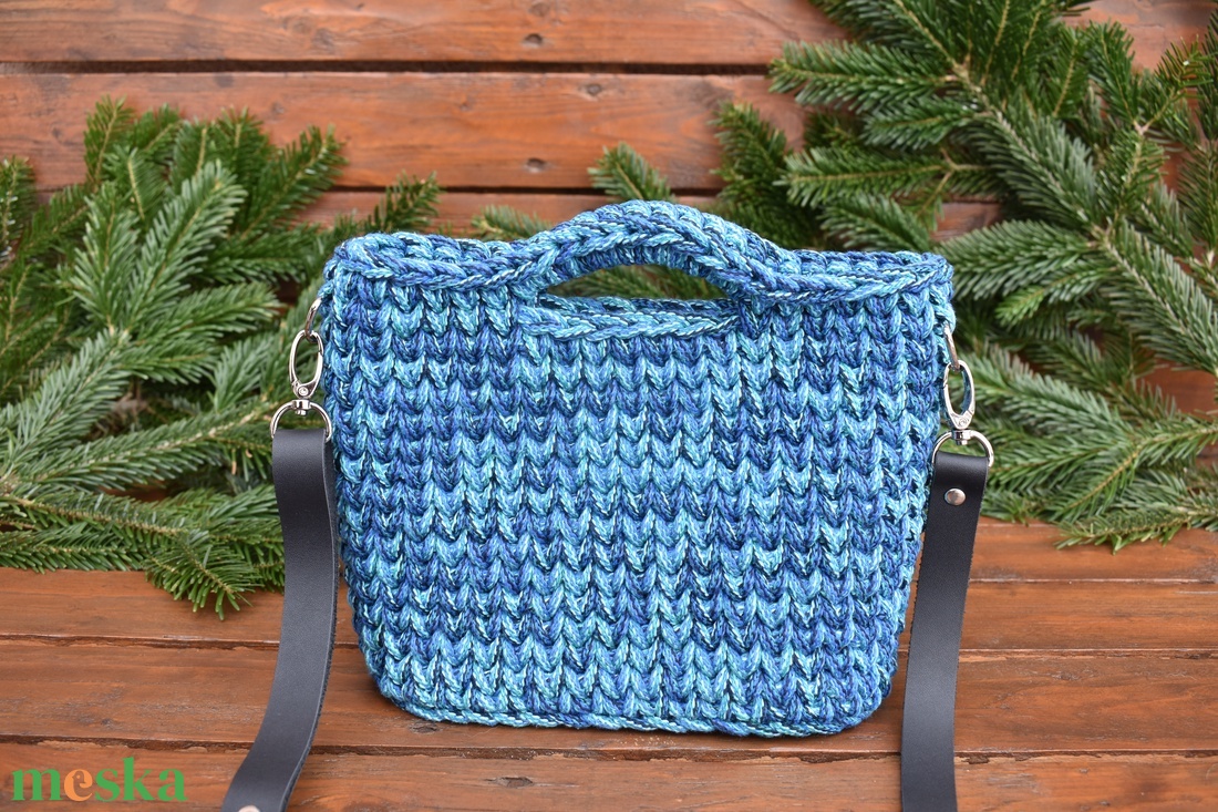 Horgolt táska - óceán - táska & tok - kézitáska & válltáska - válltáska - Meska.hu