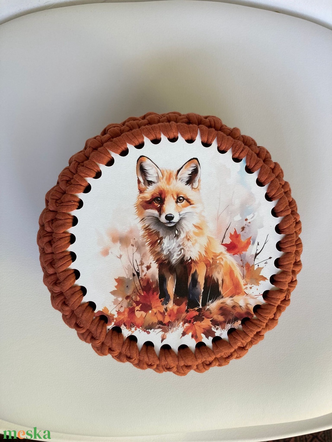 Horgolt kosár, tároló fa alappal, róka mintás tetővel - otthon & életmód - tárolás & rendszerezés - tárolókosár - Meska.hu Horgolt kosár, tároló fa alappal, róka mintás tetővel - otthon & életmód - tárolás & rendszerezés - tárolókosár - Meska.hu