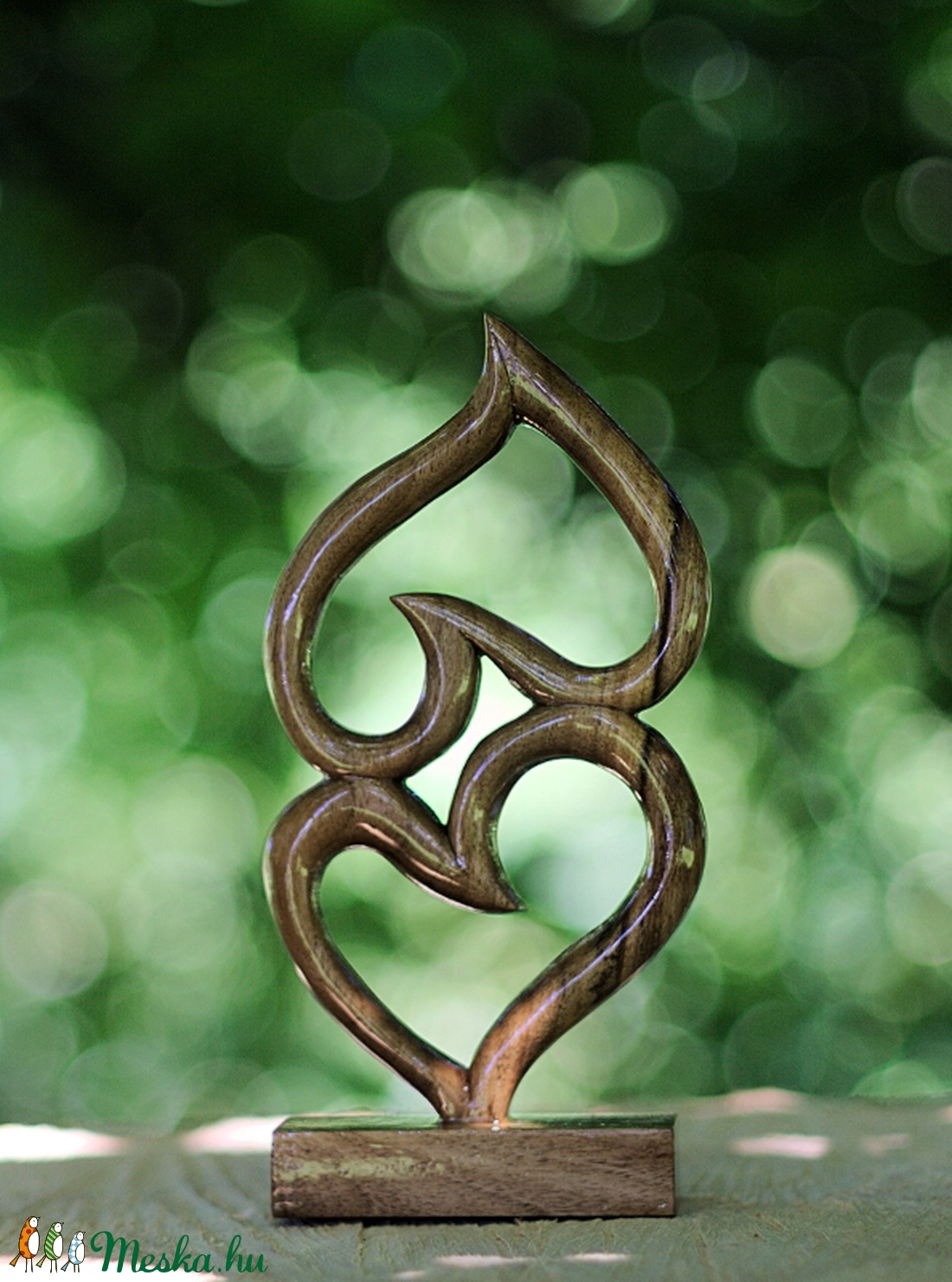 Szívek  szobrocska  - művészet - Meska.hu