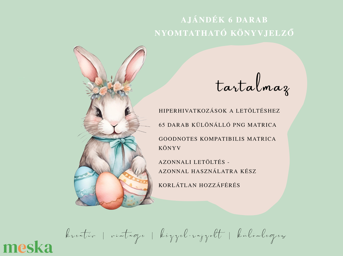 Pasztell Vintage Húsvéti matrica szett - Digitális termék - Azonnali letöltés - Ajándék könyvjelzők - otthon & életmód - papír, írószer - matrica, matrica csomag - Meska.hu Pasztell Vintage Húsvéti matrica szett - Digitális termék - Azonnali letöltés - Ajándék könyvjelzők - otthon & életmód - papír, írószer - matrica, matrica csomag - Meska.hu