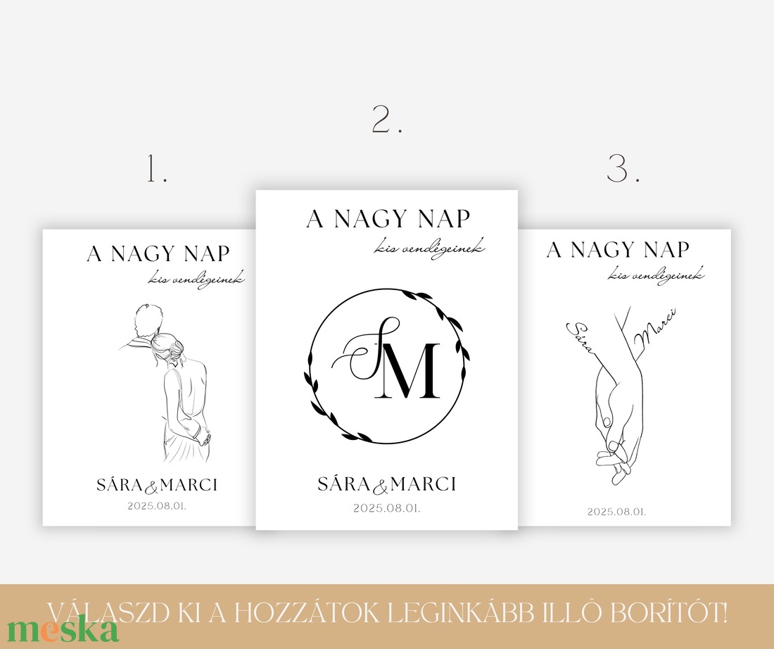 A NAGY NAP KIS VENDÉGEINEK - Esküvői foglalkoztató füzet gyerekeknek - 24 oldalas nyomtatható PDF - Személyre szabott - esküvő - emlék & ajándék - köszönőajándék - Meska.hu