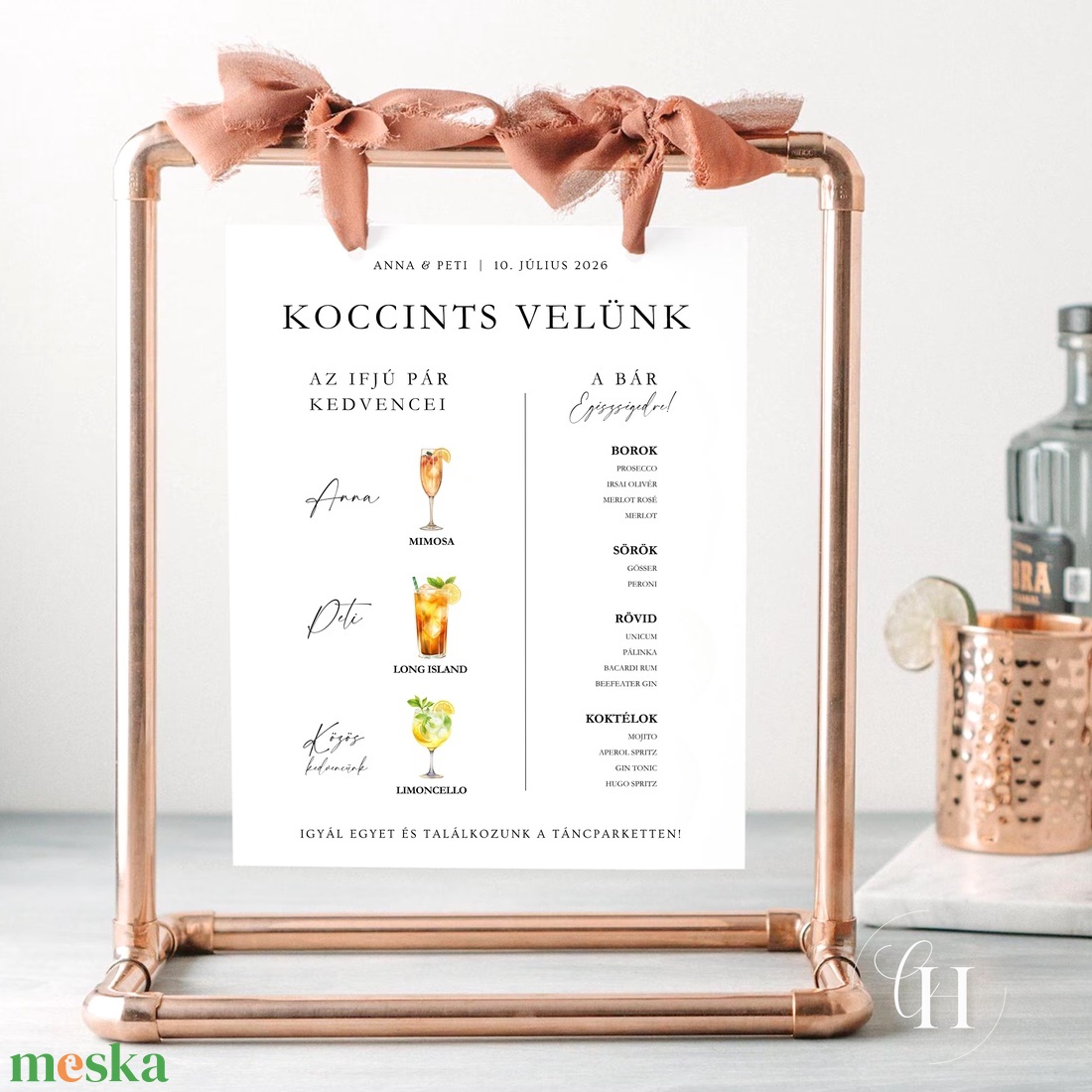 Esküvői italmenü és koktéllap poszter - SIGNATURE DRINKS - Személyre szabott minimalista, modern dizájn - esküvő - dekoráció - tábla & jelzés - Meska.hu Esküvői italmenü és koktéllap poszter - SIGNATURE DRINKS - Személyre szabott minimalista, modern dizájn - esküvő - dekoráció - tábla & jelzés - Meska.hu