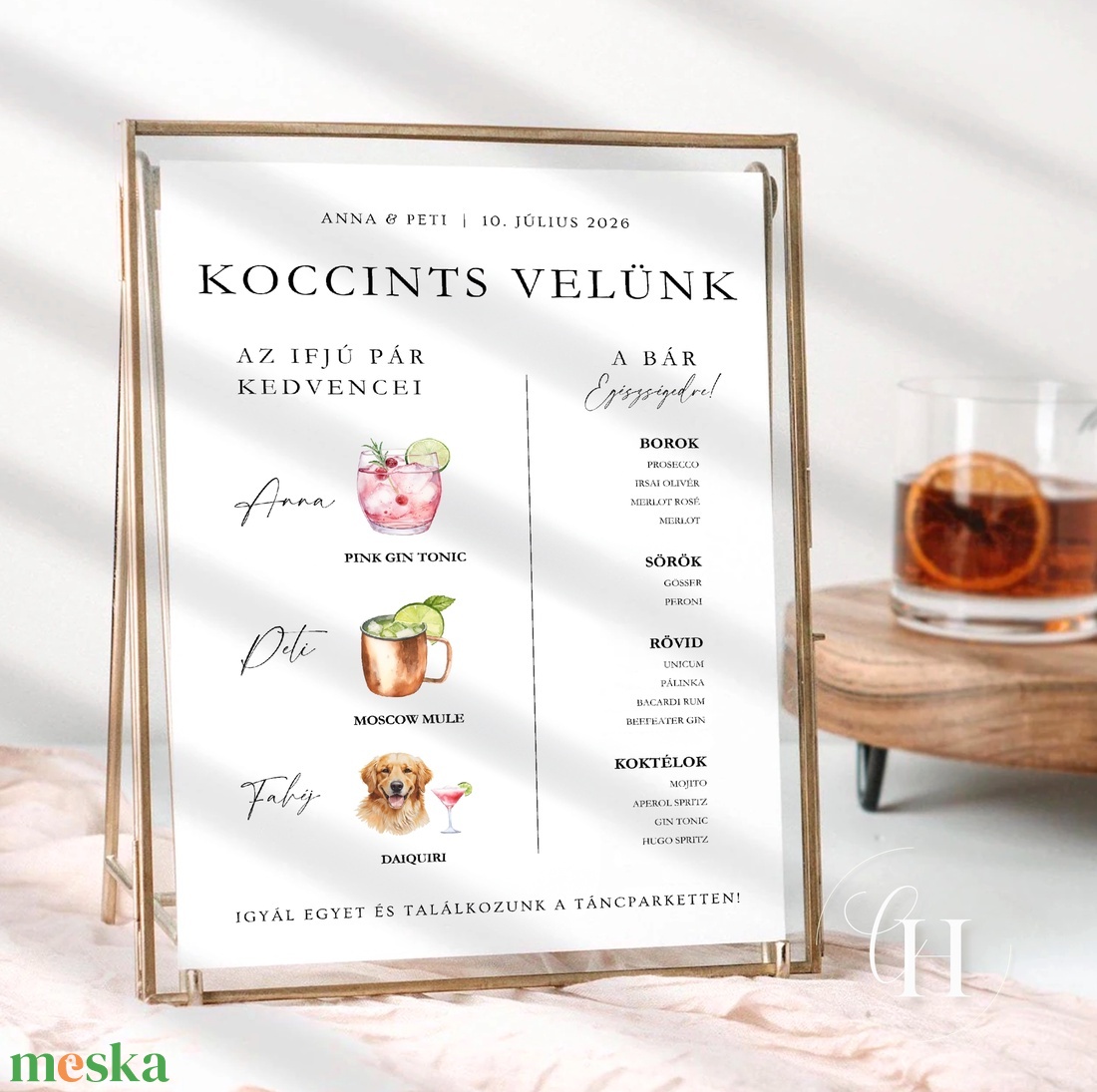 Esküvői italmenü és koktéllap poszter - SIGNATURE DRINKS - Személyre szabott minimalista, modern dizájn - esküvő - dekoráció - tábla & jelzés - Meska.hu Esküvői italmenü és koktéllap poszter - SIGNATURE DRINKS - Személyre szabott minimalista, modern dizájn - esküvő - dekoráció - tábla & jelzés - Meska.hu