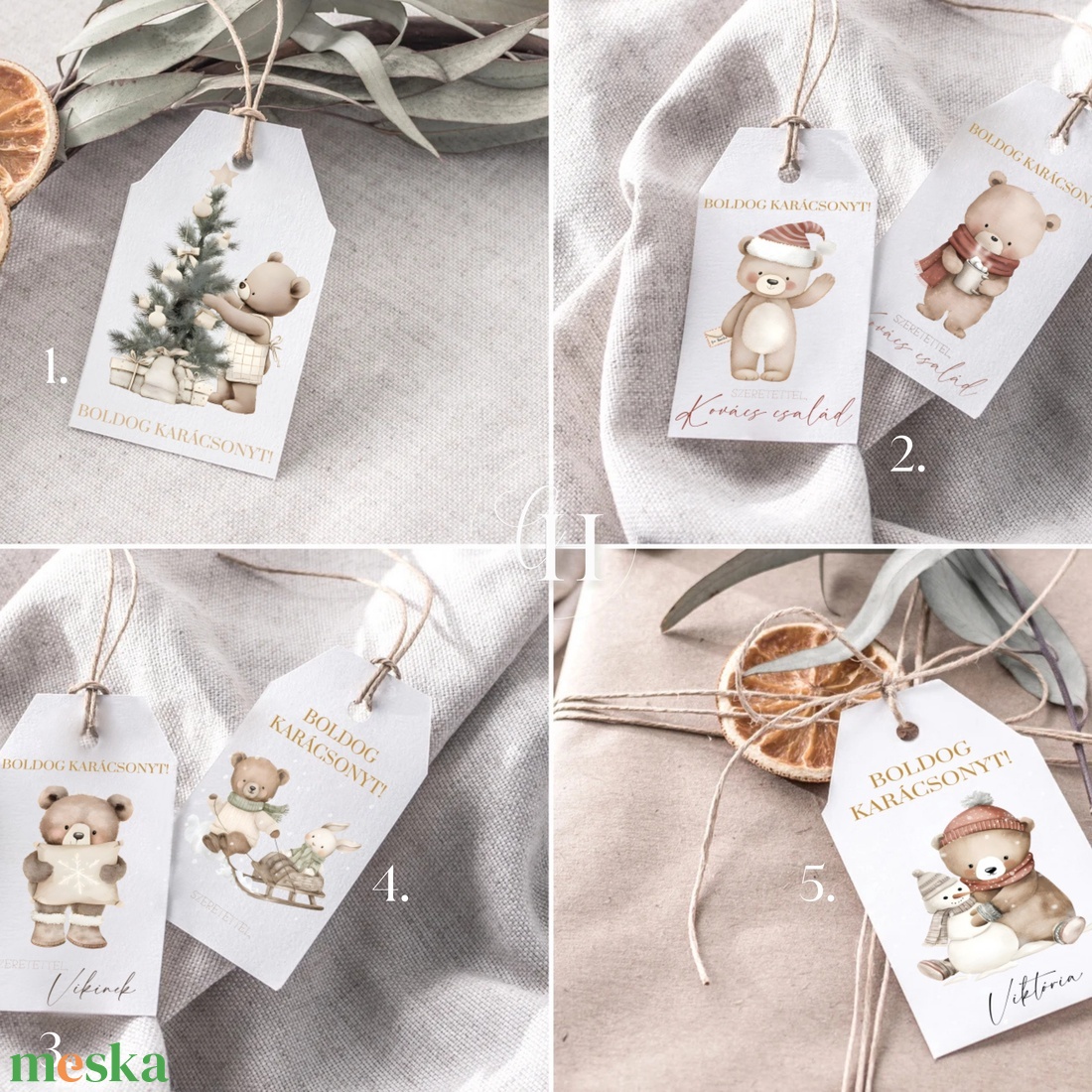 Macis karácsonyi ajándékkísérő kártya - 8 darab ajándékátadó címke - Személyre szabott, ünnepi dizájn - Nyomtatható PDF - karácsony - karácsonyi ajándékozás - karácsonyi képeslap, üdvözlőlap, ajándékkísérő - Meska.hu