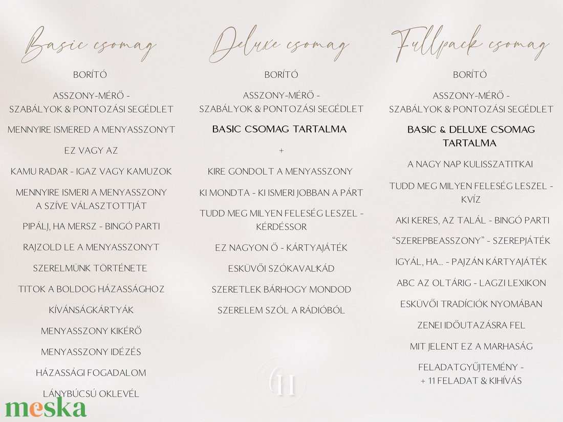 Lánybúcsú feladatgyűjtemény - ULTIMATE FULLPACK - 48 oldalas nyomtatható PDF - Személyre szabott, romantikus dizájn - esküvő - lánybúcsú - Meska.hu