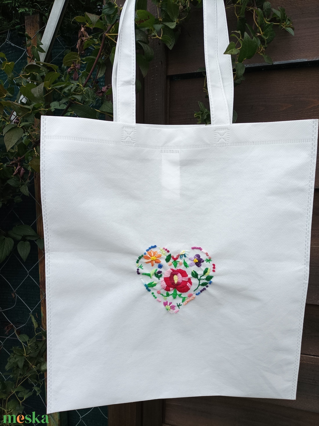 Kzzel hîmzett bevsárlótáska - táska & tok - bevásárlás & shopper táska - shopper, textiltáska, szatyor - Meska.hu
