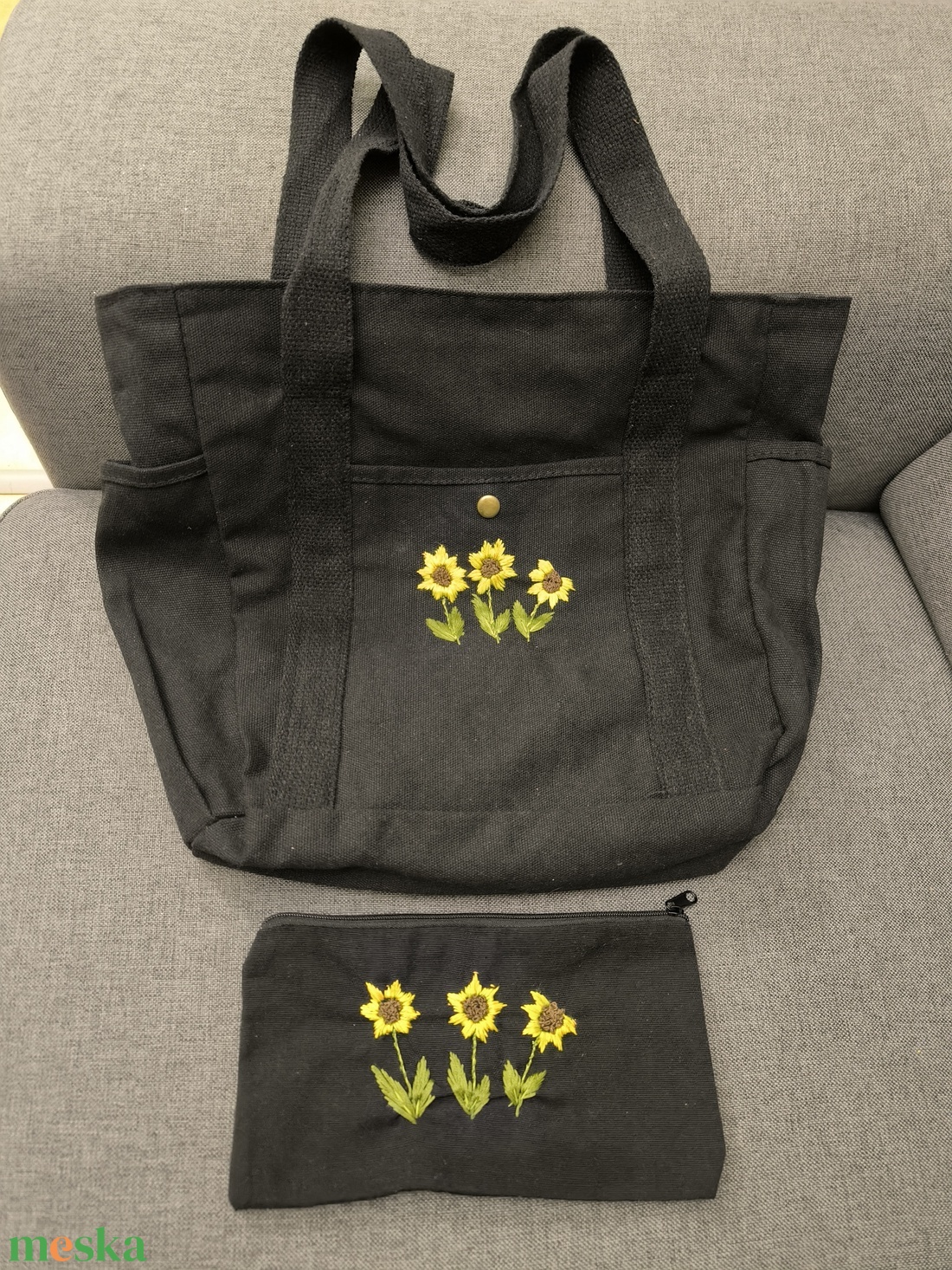 K�zzel hîmzett vállt�ska �s kozmetikai táska szett - táska & tok - kézitáska & válltáska - kézitáska - Meska.hu