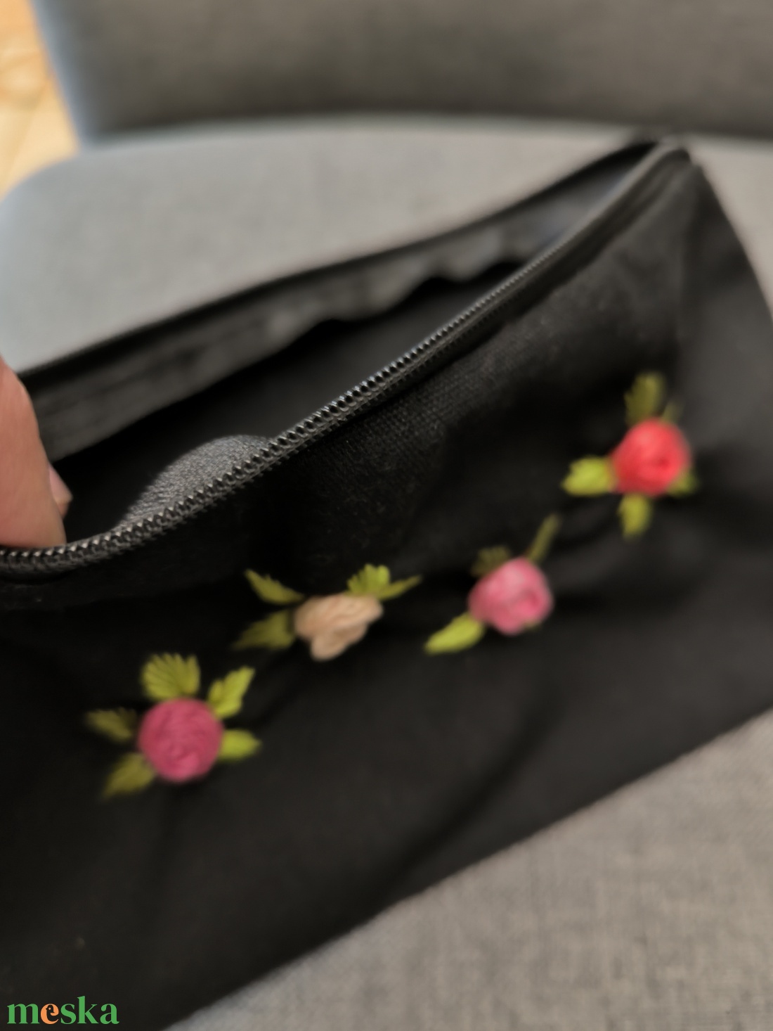 K�zzel hîmzett kozmetikai t�ska - táska & tok - neszesszer - Meska.hu