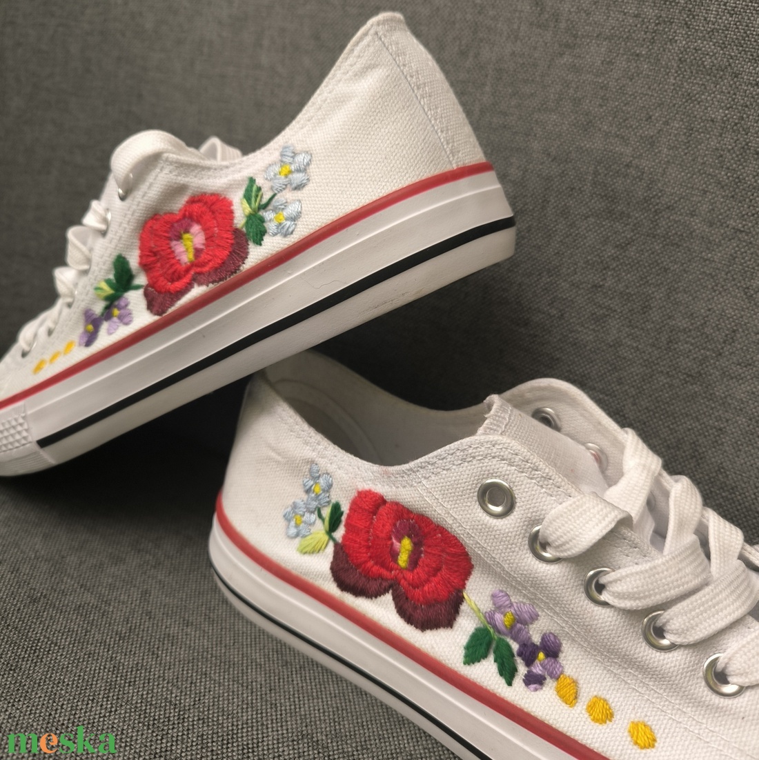 K�zzel hîmzett női tornacipő  - ruha & divat - cipő & papucs - cipő, szandál - Meska.hu