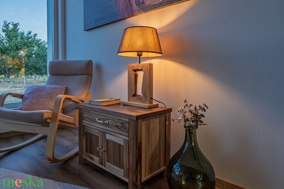 Diófa éjjeli szekrény - otthon & életmód - bútor - szekrény - Meska.hu