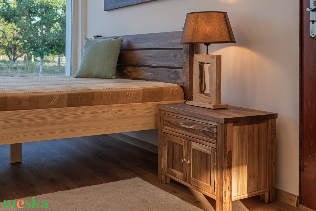 Diófa éjjeli szekrény - otthon & életmód - bútor - szekrény - Meska.hu