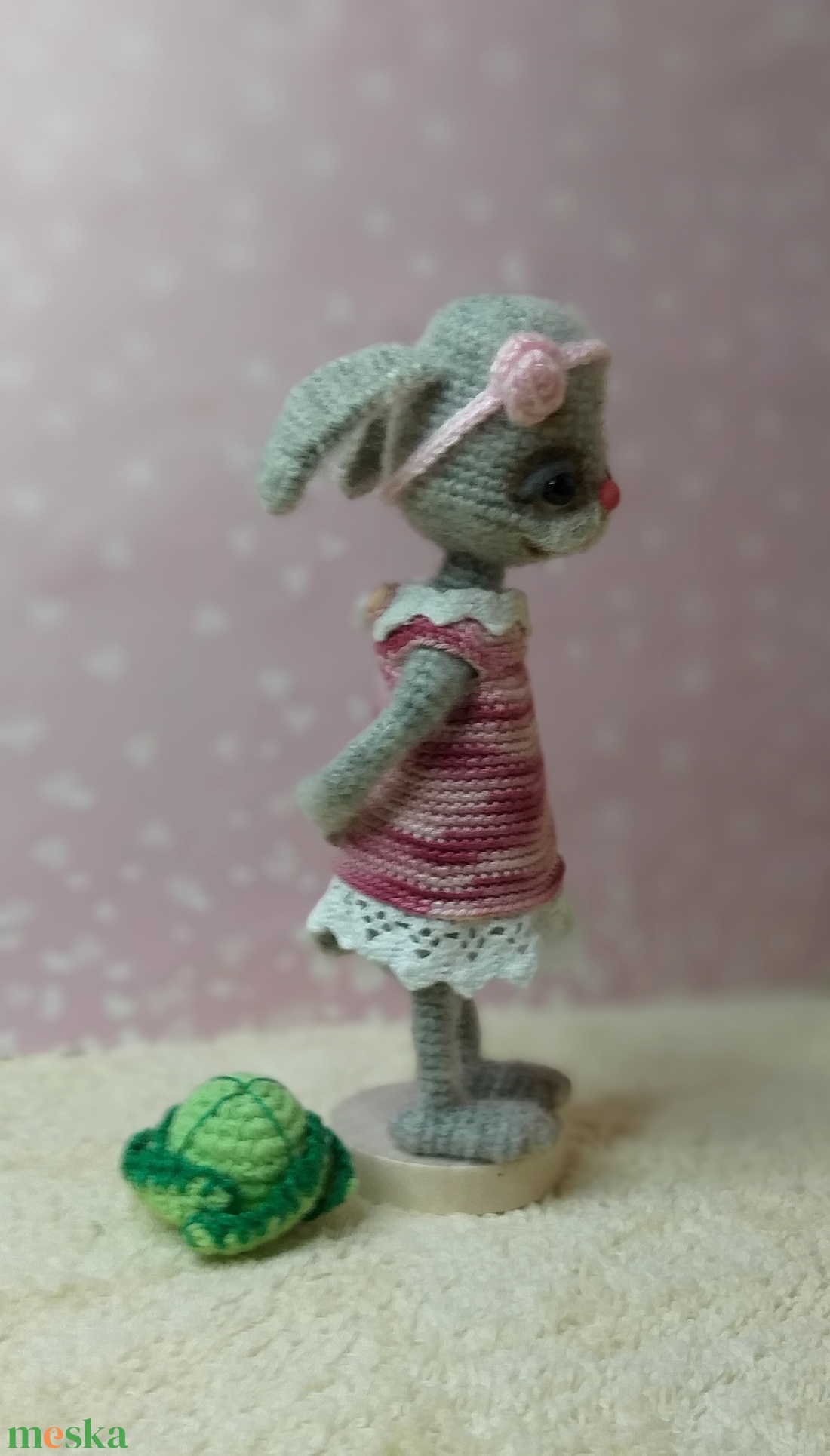 Nyúszi lany  káposztával. - játék & sport - plüssállat & játékfigura - nyuszi - Meska.hu