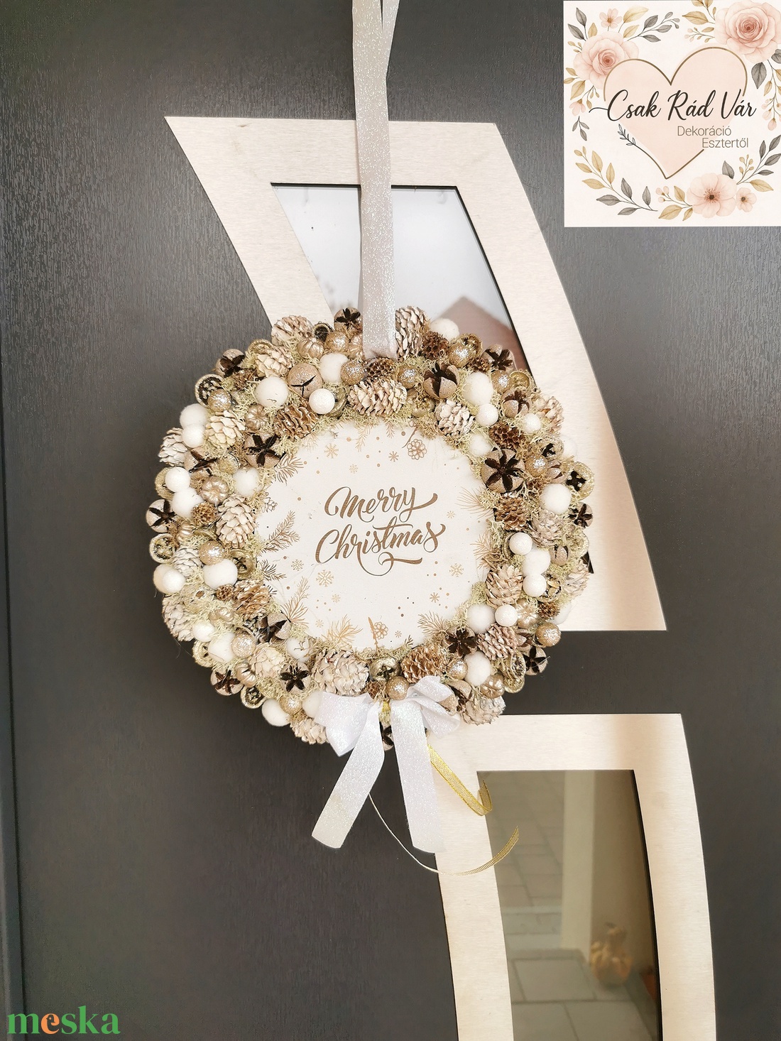 Ajtódísz  - karácsony - karácsonyi lakásdekoráció - karácsonyi ajtódíszek - Meska.hu