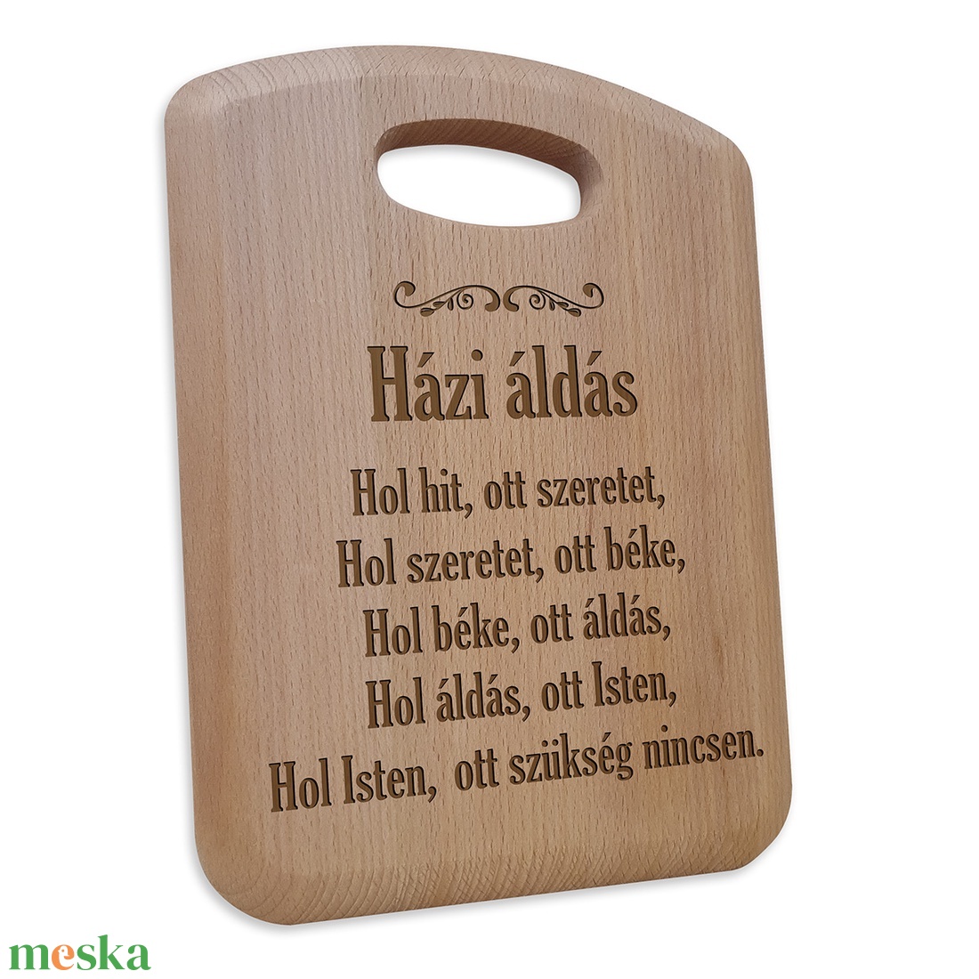 Házi Áldás Egyedi Tervezésű Gravírozott Vágódeszka Bükk Szülinapra Karácsonyra Évfordulóra Szülőknek Pároknak Barátoknak - otthon & életmód - konyhafelszerelés, tálalás - sütés, főzés - vágódeszka - Meska.hu