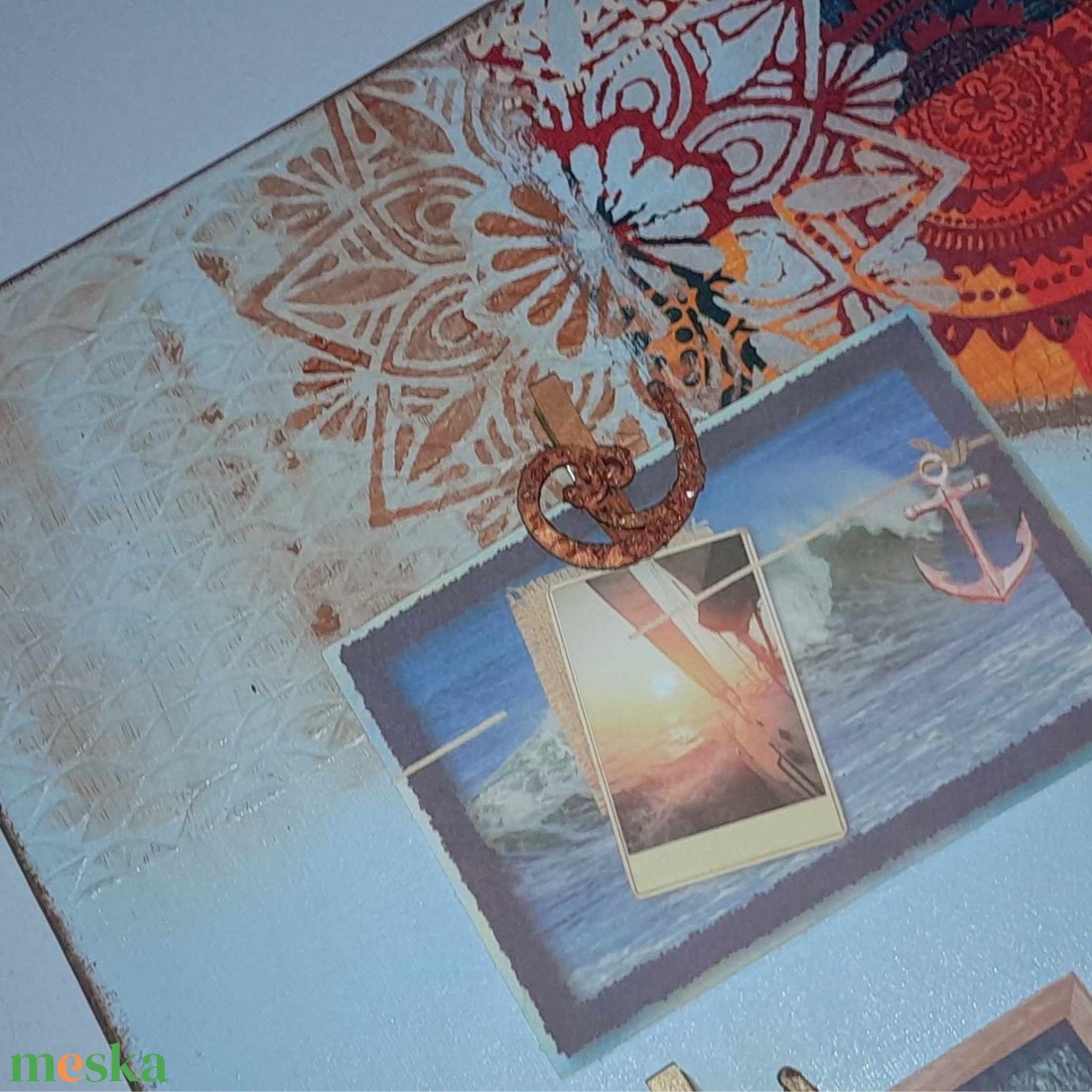Többfunkciós, trendi, mandalás tábla (falikép, vászonkép, álomtábla, vision board) ajándék digitális mantragyűjteménnyel - otthon & életmód - dekoráció - kép & falikép - vászonkép - Meska.hu