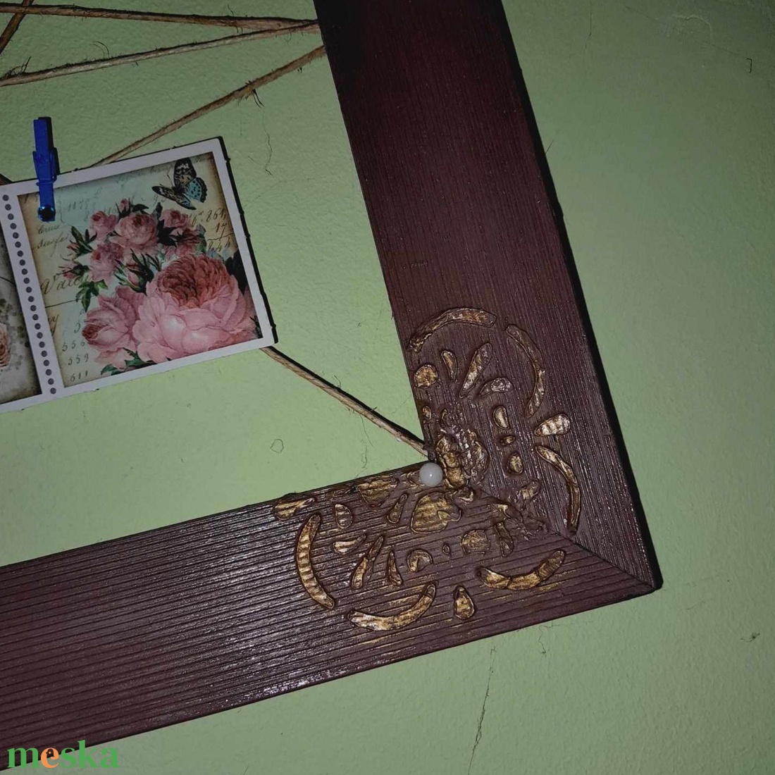 Többfunkciós, mandalás tábla (családi képkeret, álomtábla, vision board) ajándék digitális mantragyűjteménnyel - otthon & életmód - dekoráció - kép & falikép - képkeret - Meska.hu