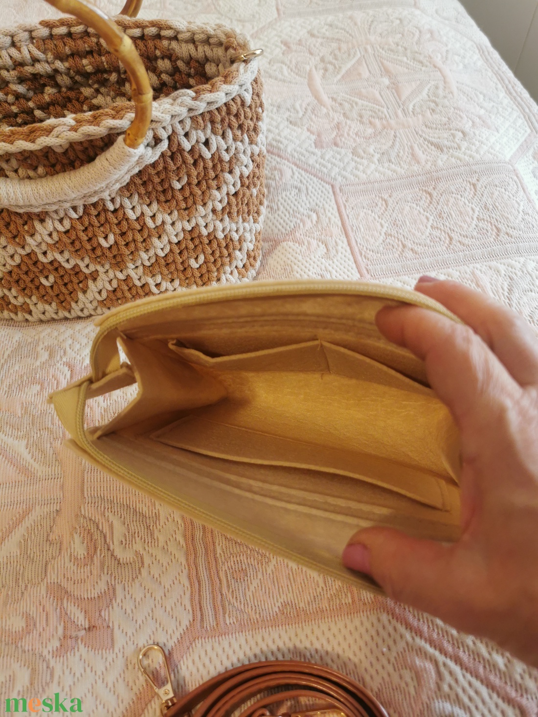 Horgolt kézi és válltáska - táska & tok - kézitáska & válltáska - válltáska - Meska.hu