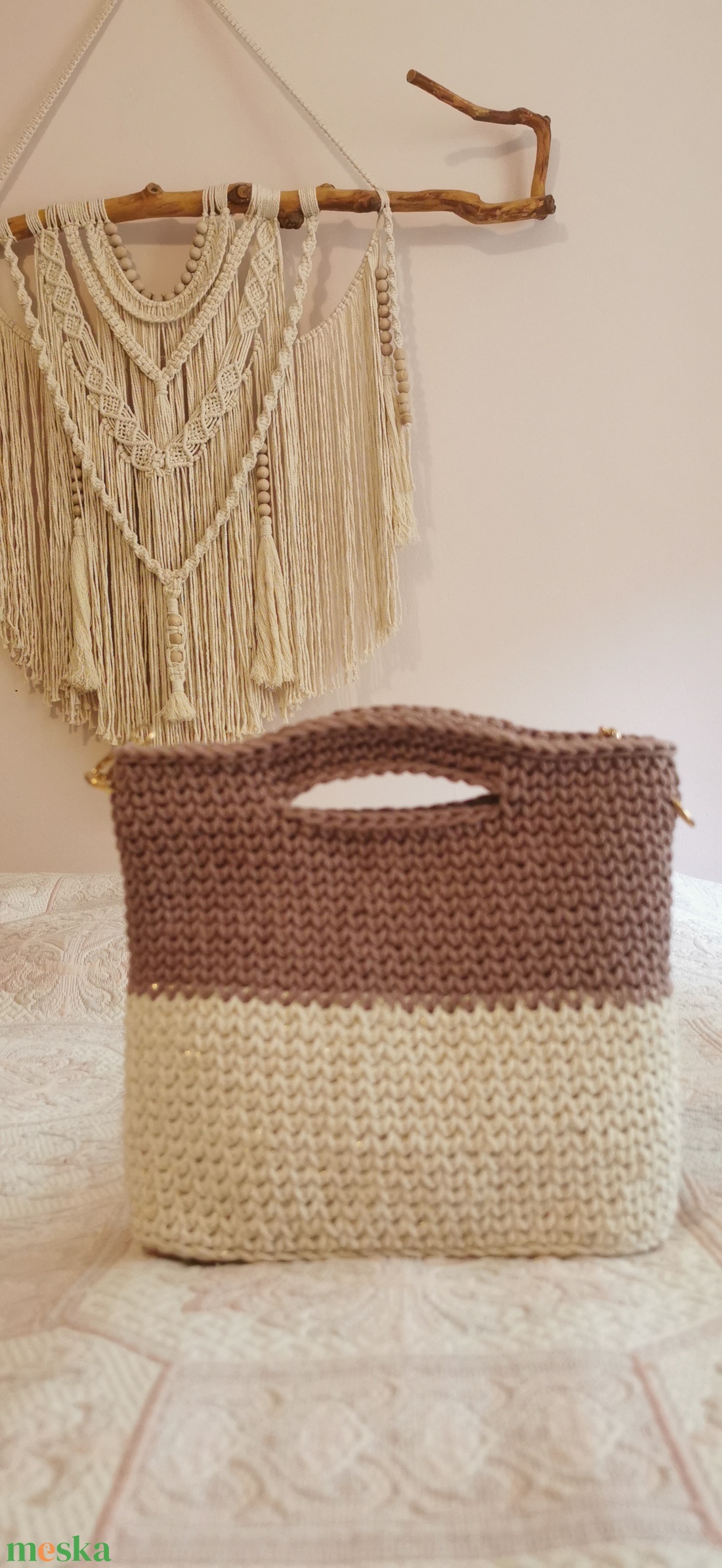 Horgolt válltáska - táska & tok - kézitáska & válltáska - kézitáska - Meska.hu