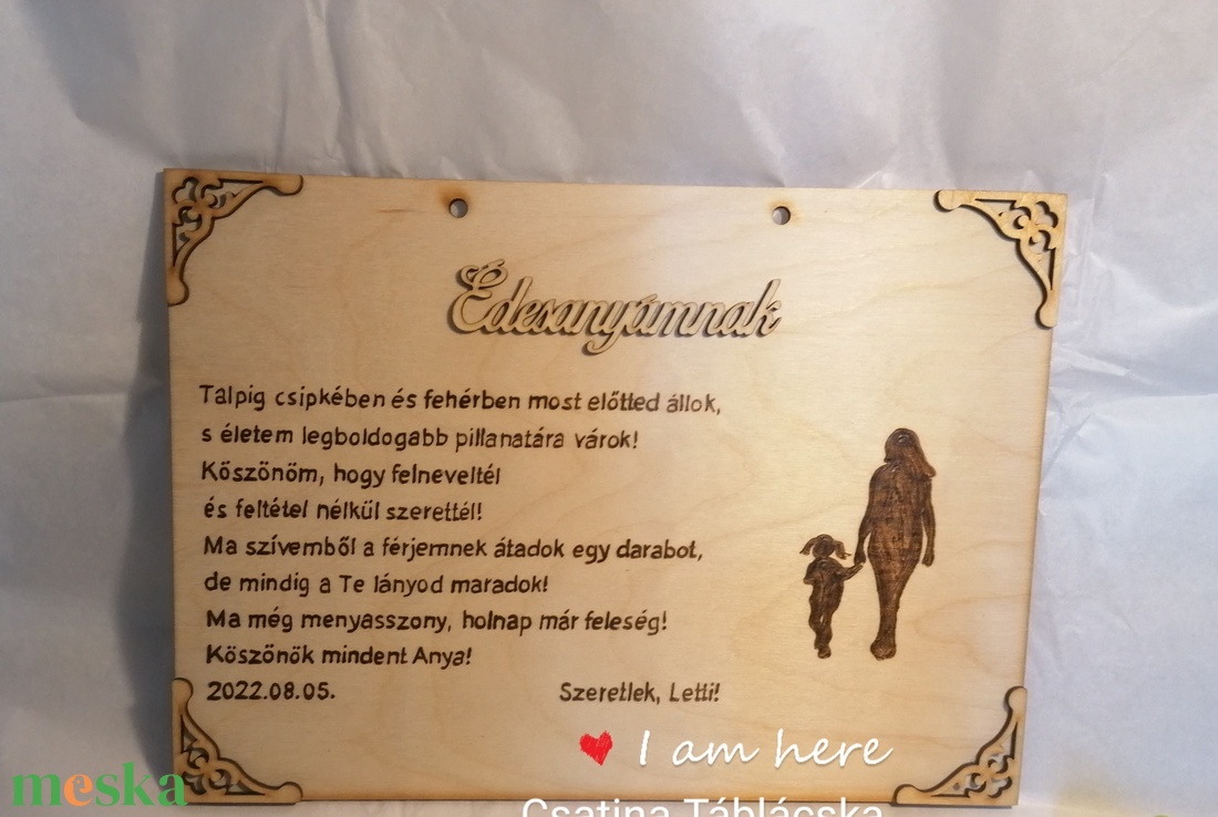 Pirográf sziluett fali fa tábla Édesanyáknak - esküvő - emlék & ajándék - szülőköszöntő ajándék - Meska.hu Pirográf sziluett fali fa tábla Édesanyáknak - esküvő - emlék & ajándék - szülőköszöntő ajándék - Meska.hu