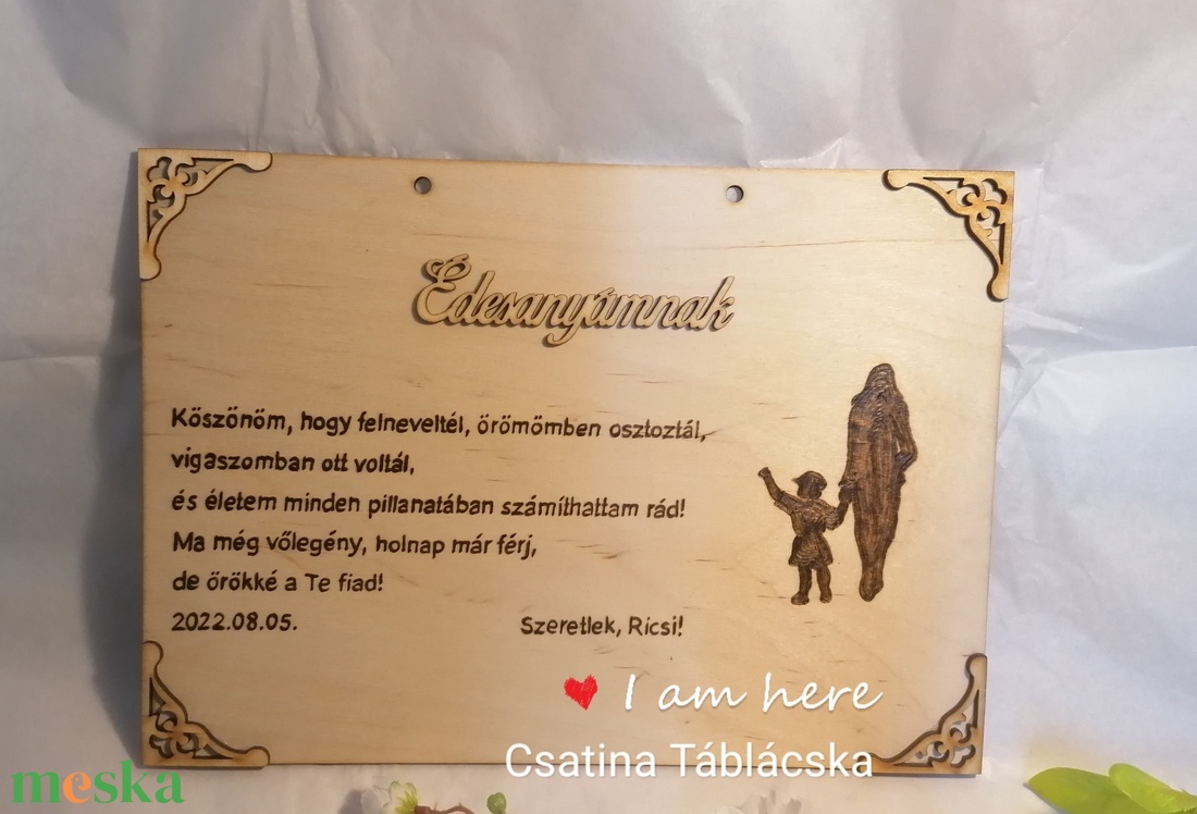 Pirográf sziluett fali fa tábla Édesanyáknak - esküvő - emlék & ajándék - szülőköszöntő ajándék - Meska.hu Pirográf sziluett fali fa tábla Édesanyáknak - esküvő - emlék & ajándék - szülőköszöntő ajándék - Meska.hu