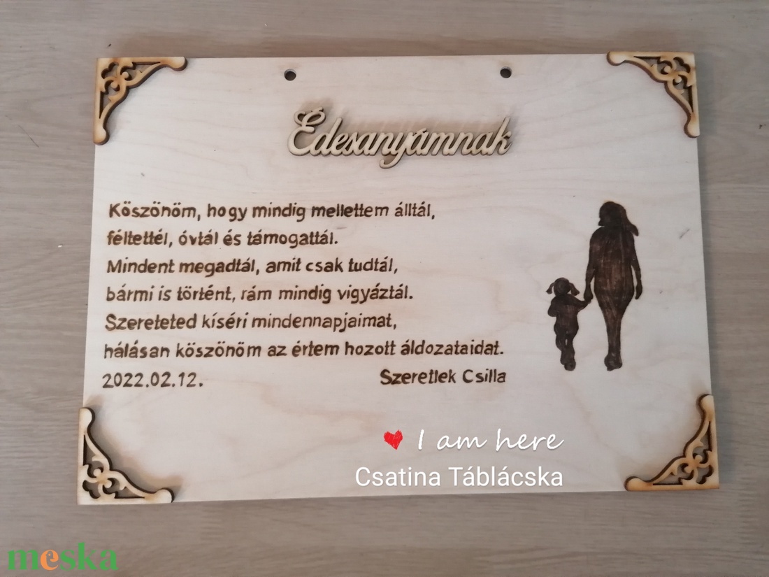 Pirográf sziluett fali fa tábla Édesanyáknak - esküvő - emlék & ajándék - szülőköszöntő ajándék - Meska.hu Pirográf sziluett fali fa tábla Édesanyáknak - esküvő - emlék & ajándék - szülőköszöntő ajándék - Meska.hu