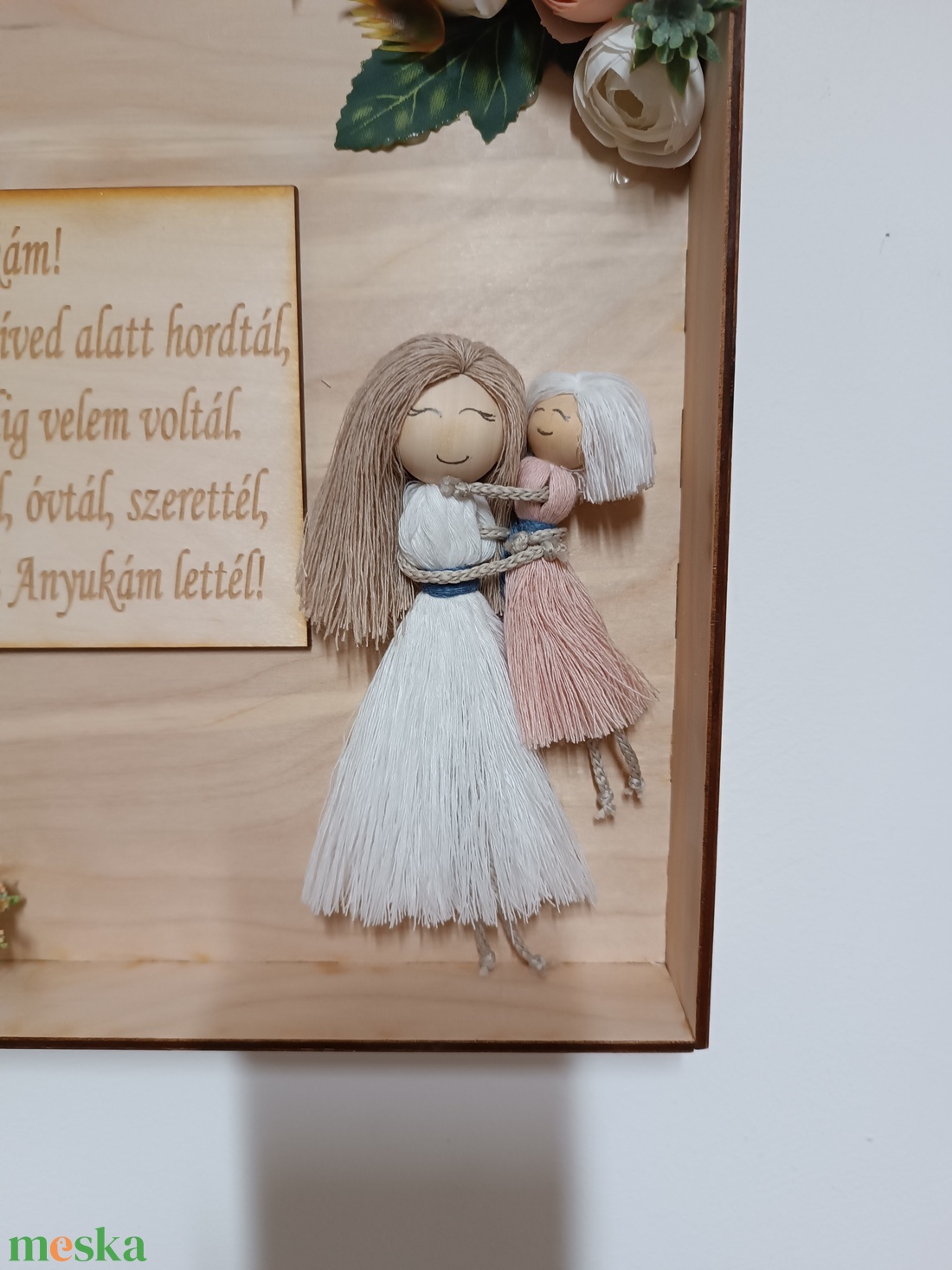 Szülőköszöntő fali képkeret Édesanyáknak, Nagymamáknak és testvérnek - esküvő - emlék & ajándék - szülőköszöntő ajándék - Meska.hu