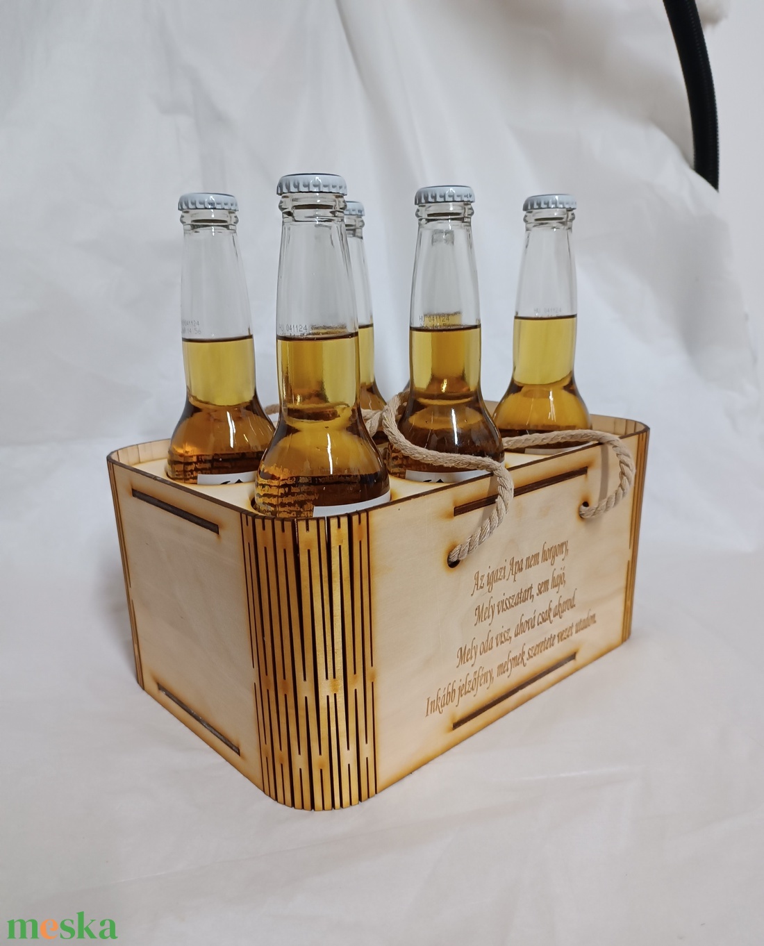 Miller, Corona egyedi sörtartó doboz - otthon & életmód - konyhafelszerelés, tálalás - italos kellékek - sörtartó - Meska.hu