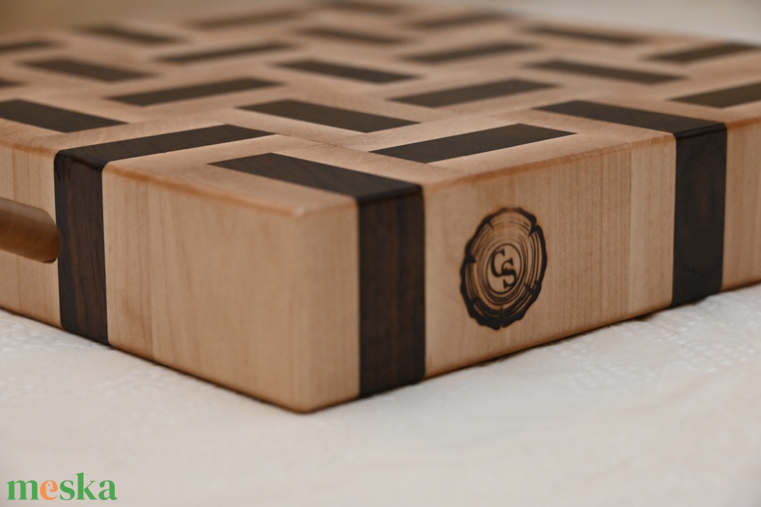 Vágódeszka 3-csíkos 5x5 motívummal - otthon & életmód - konyhafelszerelés, tálalás - sütés, főzés - vágódeszka - Meska.hu