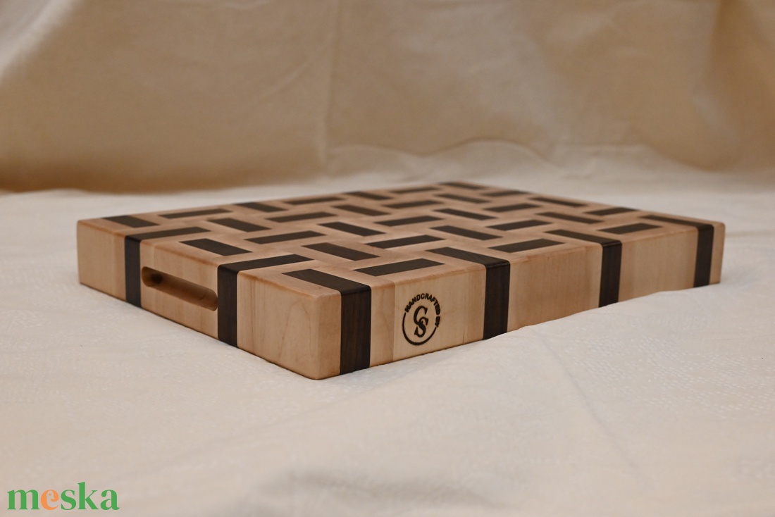 Vágódeszka 3-csíkos 7x5 motívummal - otthon & életmód - konyhafelszerelés, tálalás - sütés, főzés - vágódeszka - Meska.hu