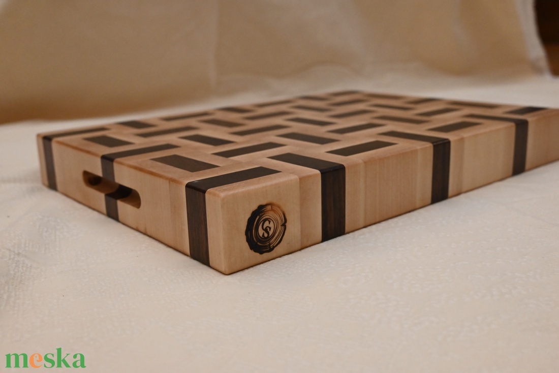 Vágódeszka 3-csíkos 7x5 motívummal (2) - otthon & életmód - konyhafelszerelés, tálalás - sütés, főzés - vágódeszka - Meska.hu