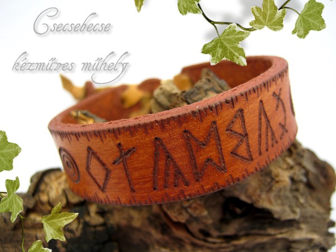 Bőr karkötők - ELMÚLIK - VIRÁGFŰZÉR -  - Meska.hu