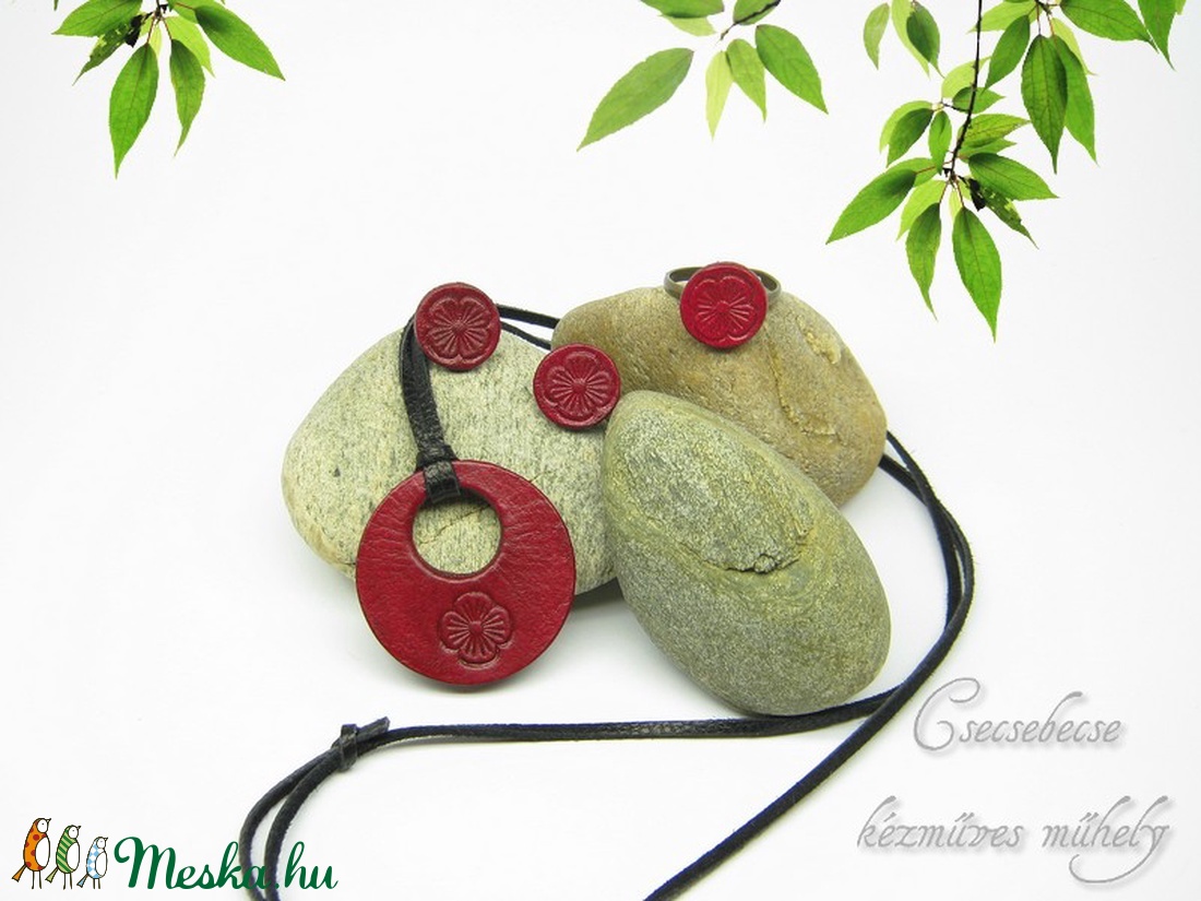 Bordó bőr szett -  - Meska.hu