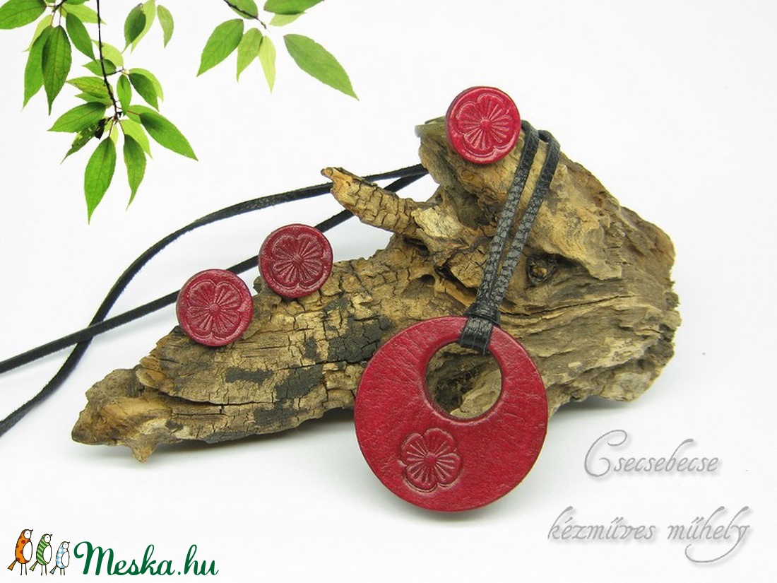 Bordó bőr szett -  - Meska.hu