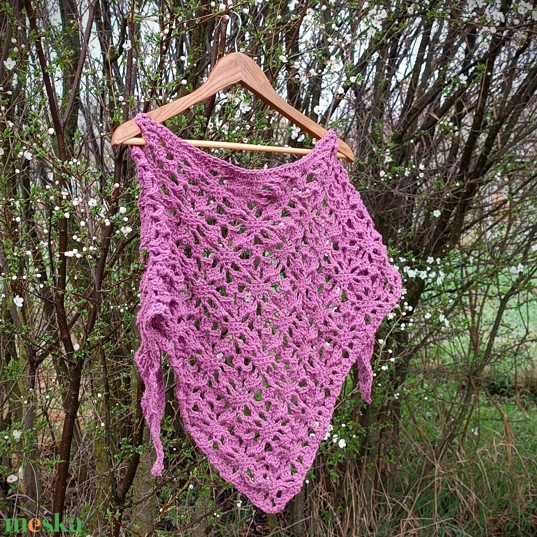 Orgona horgolt kendő - ruha & divat - sál, sapka, kendő - vállkendő - Meska.hu