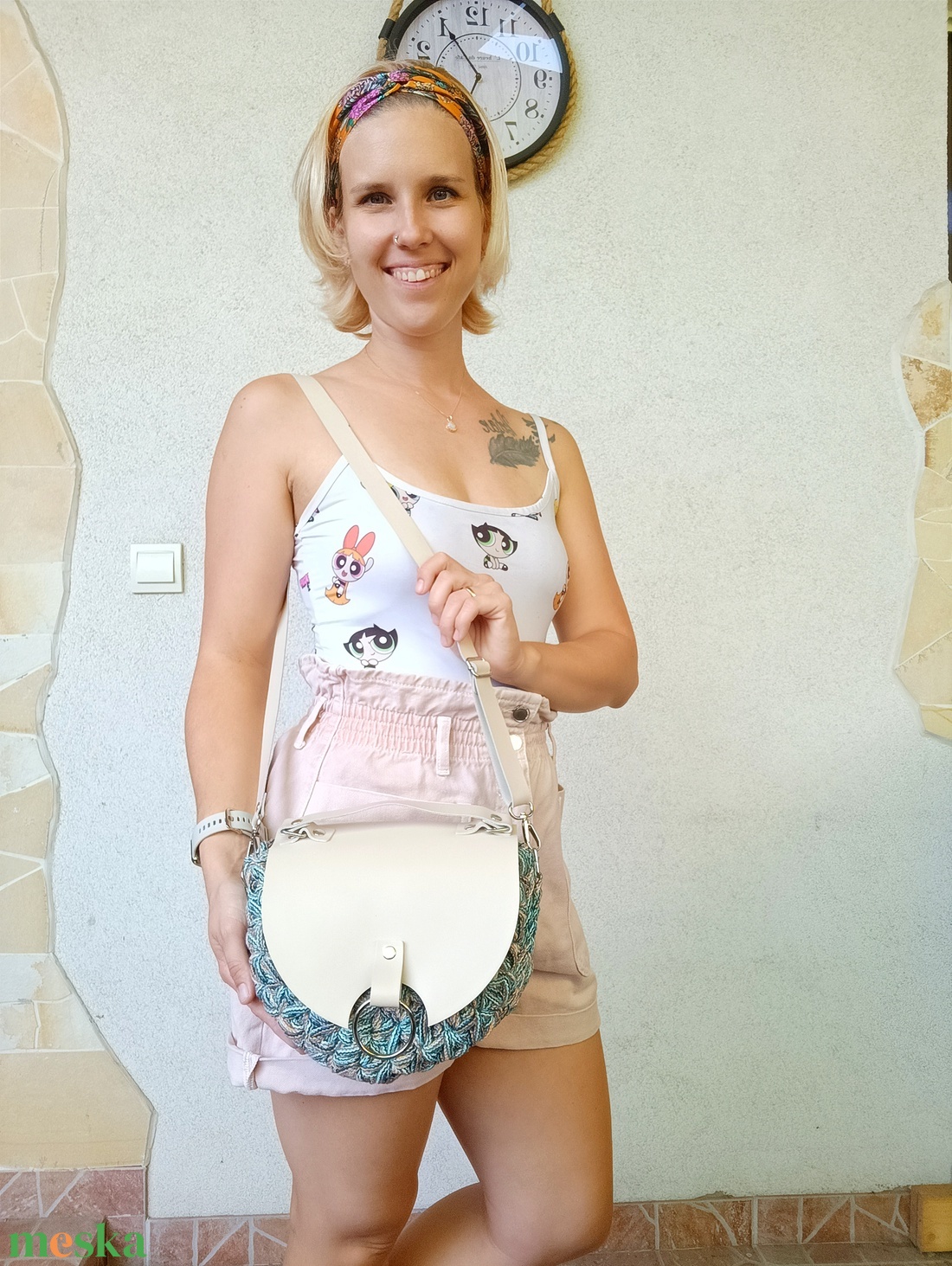 Jázmin mintás crossbody  - táska & tok - kézitáska & válltáska - kézitáska - Meska.hu