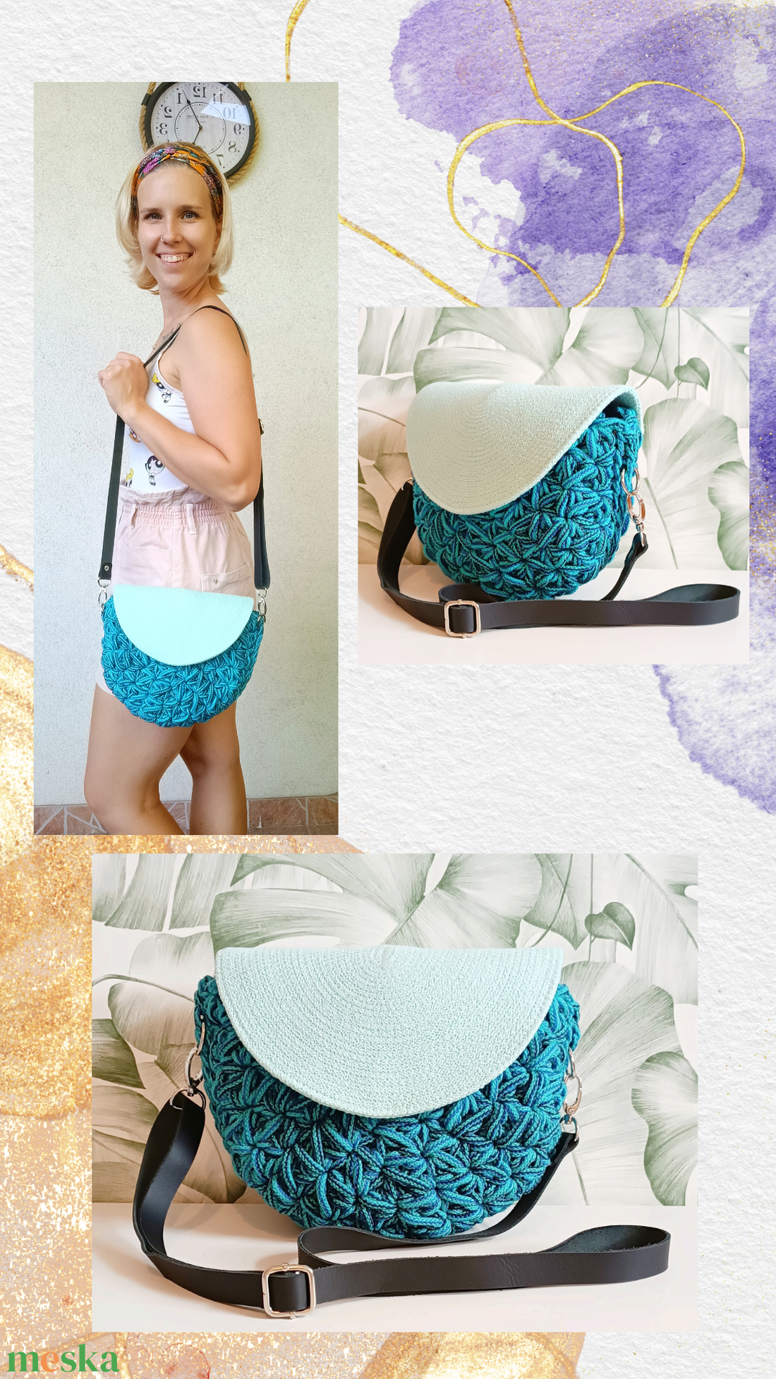Jázmin mintás crossbody - táska & tok - kézitáska & válltáska - vállon átvethető táska - Meska.hu Jázmin mintás crossbody - táska & tok - kézitáska & válltáska - vállon átvethető táska - Meska.hu