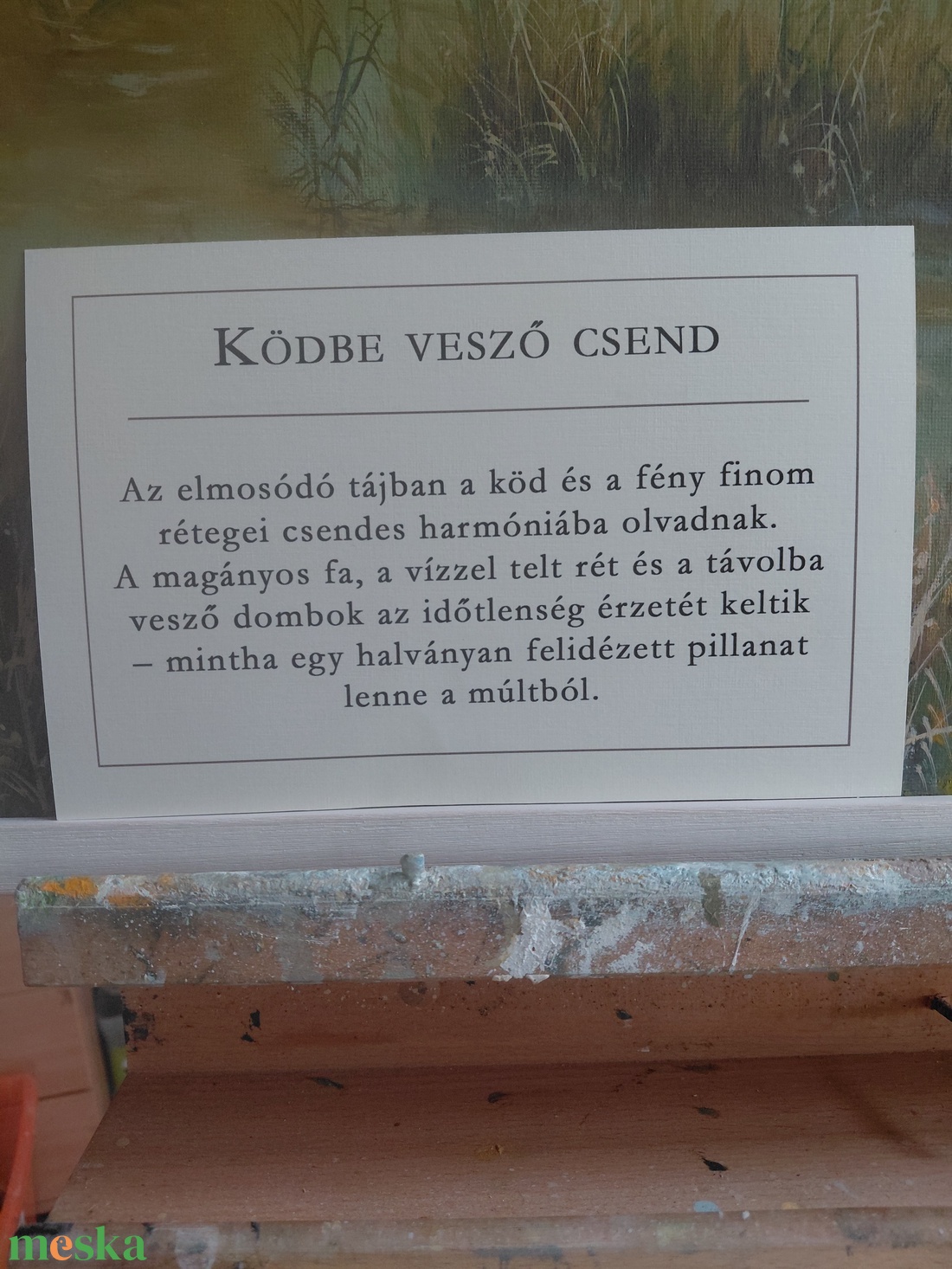 Ködbe vesző csend 80x60cm - művészet - festmény - olajfestmény - Meska.hu
