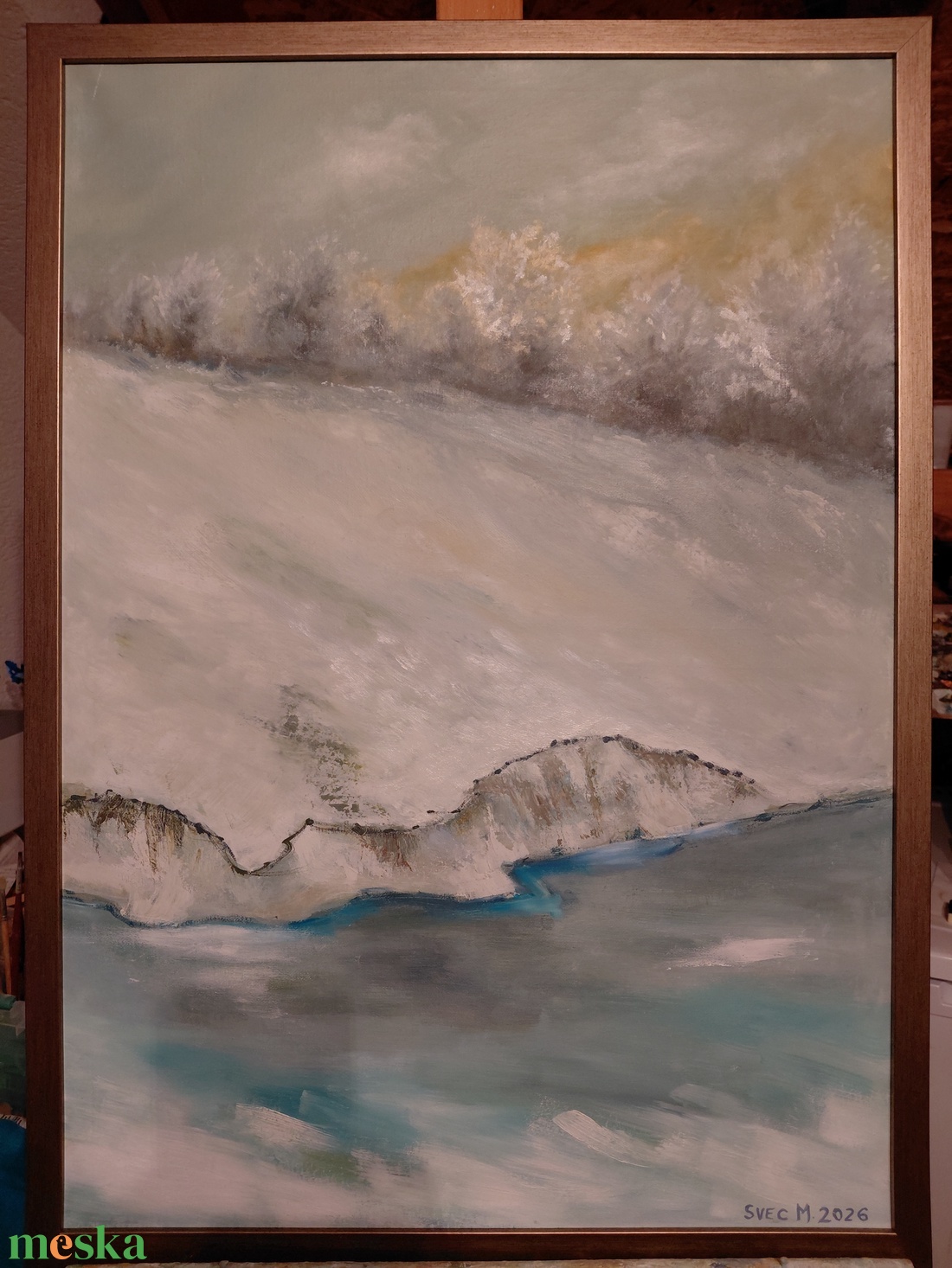 A csend peremén 50x70cm - művészet - festmény - olajfestmény - Meska.hu