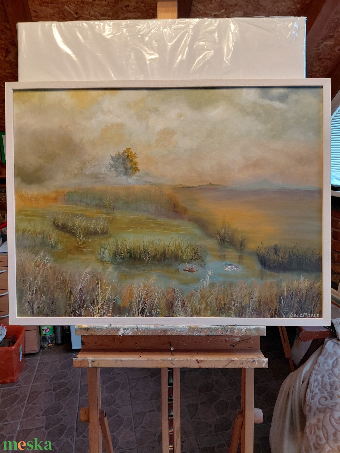 Ködbe vesző csend 80x60cm - művészet - festmény - olajfestmény - Meska.hu