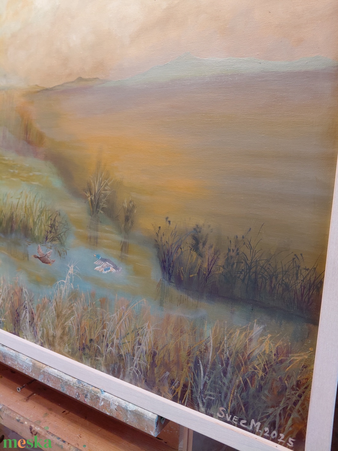 Ködbe vesző csend 80x60cm - művészet - festmény - olajfestmény - Meska.hu