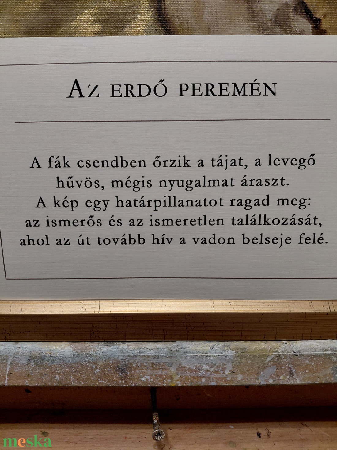 Az erdő peremén 50x65cm - művészet - festmény - olajfestmény - Meska.hu