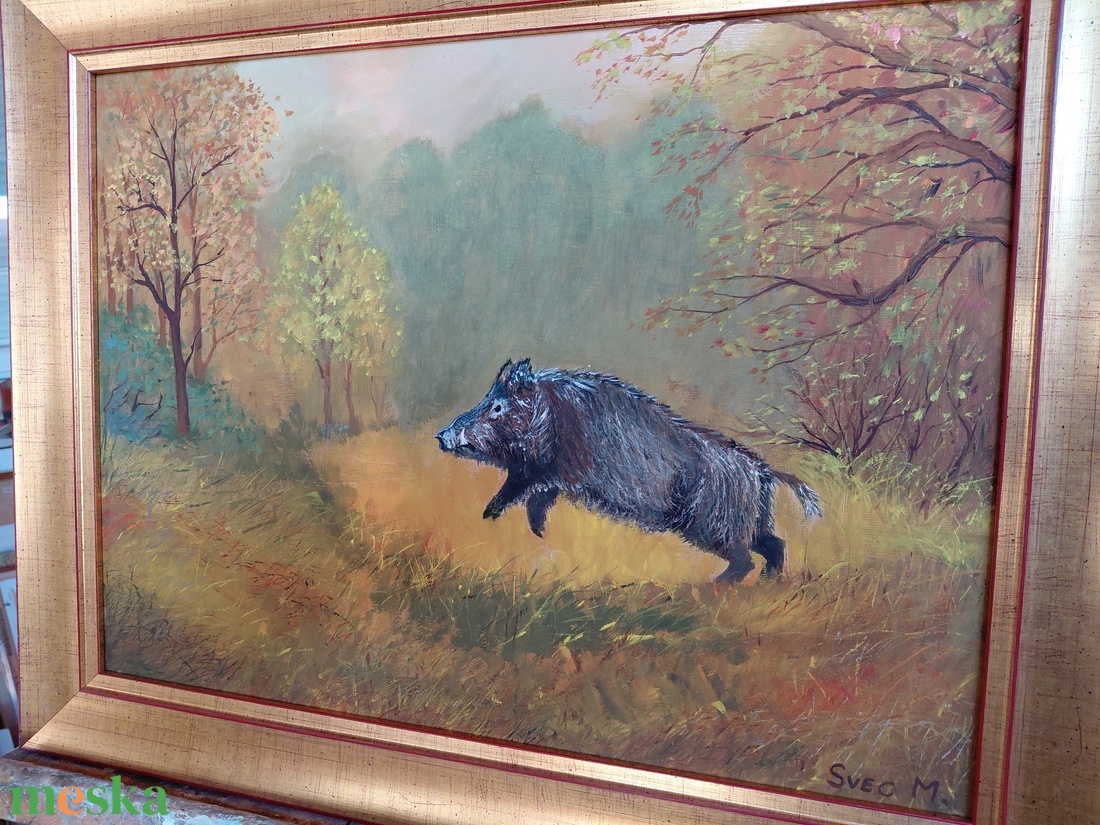 Menekülés 40x30cm - művészet - festmény - olajfestmény - Meska.hu